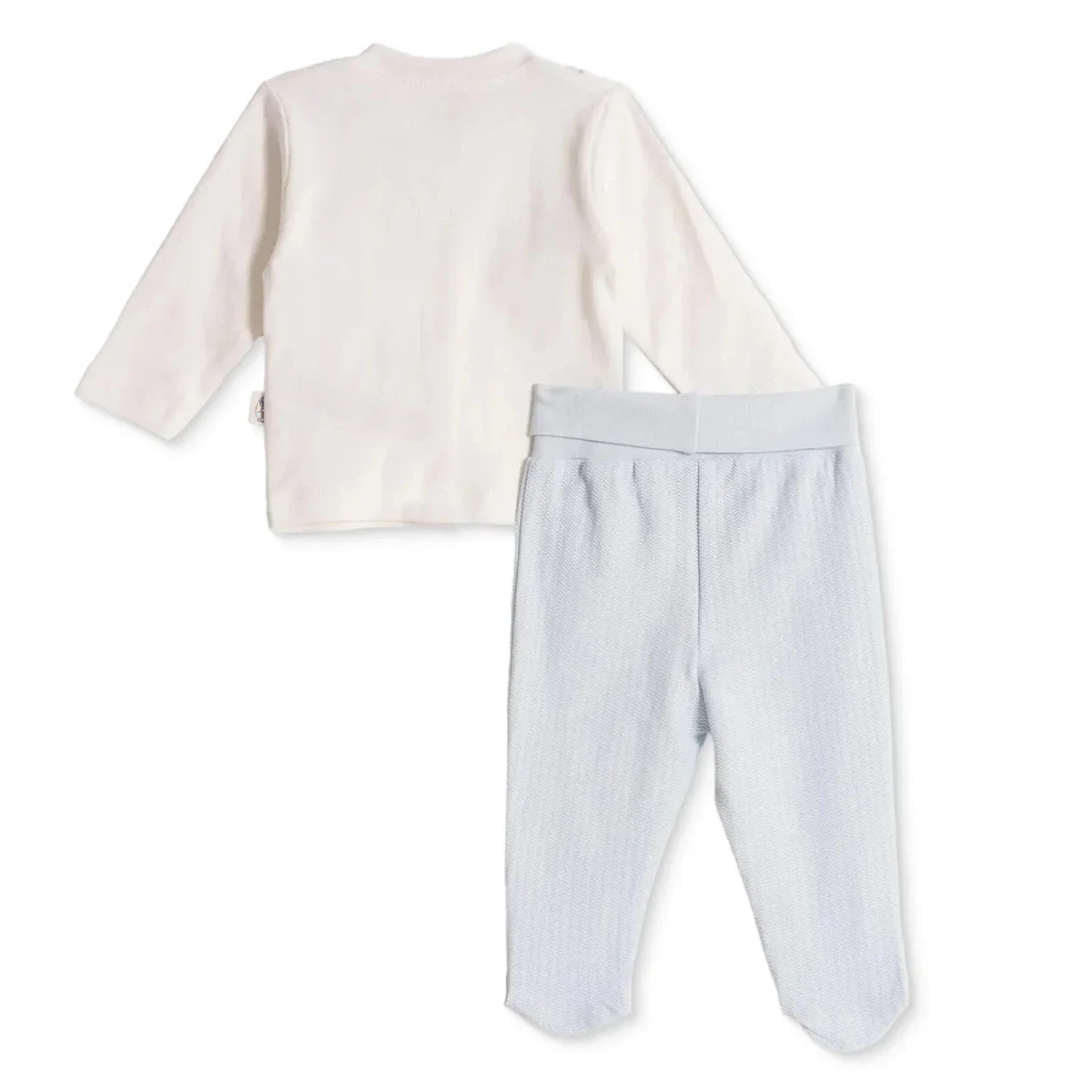 Bebetto Boys Sweatshirt & Footed Bottom Set Long Slee - Blue - Image 2