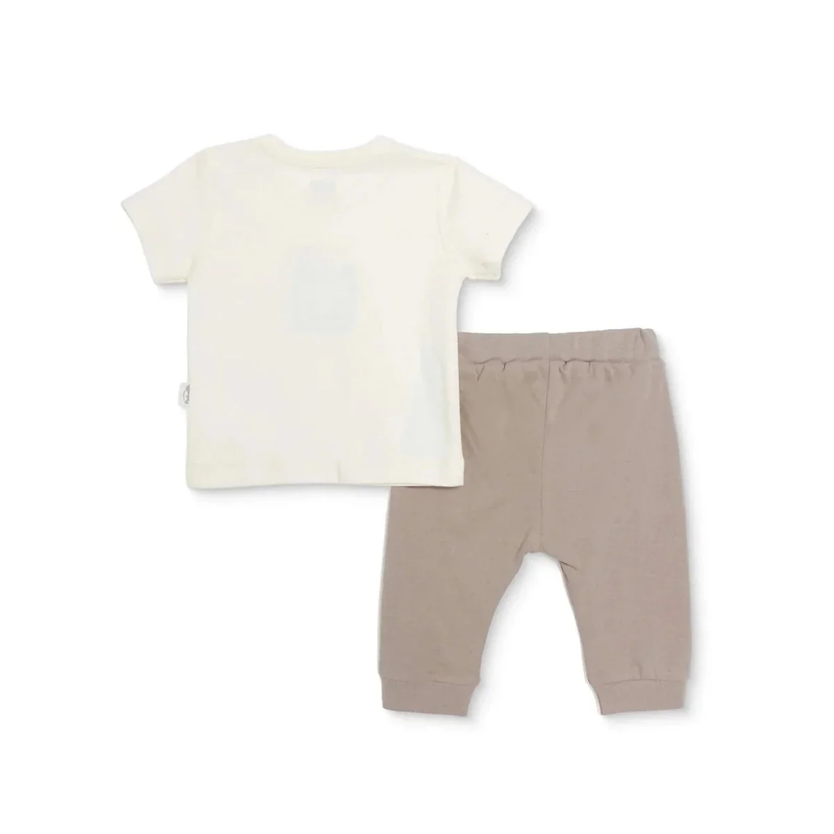 Bebetto Boys T-shirt & Footless Bottom Set Animal Print Baby Carrot Crew Neck Full Length Short Slee - Brown - Image 2