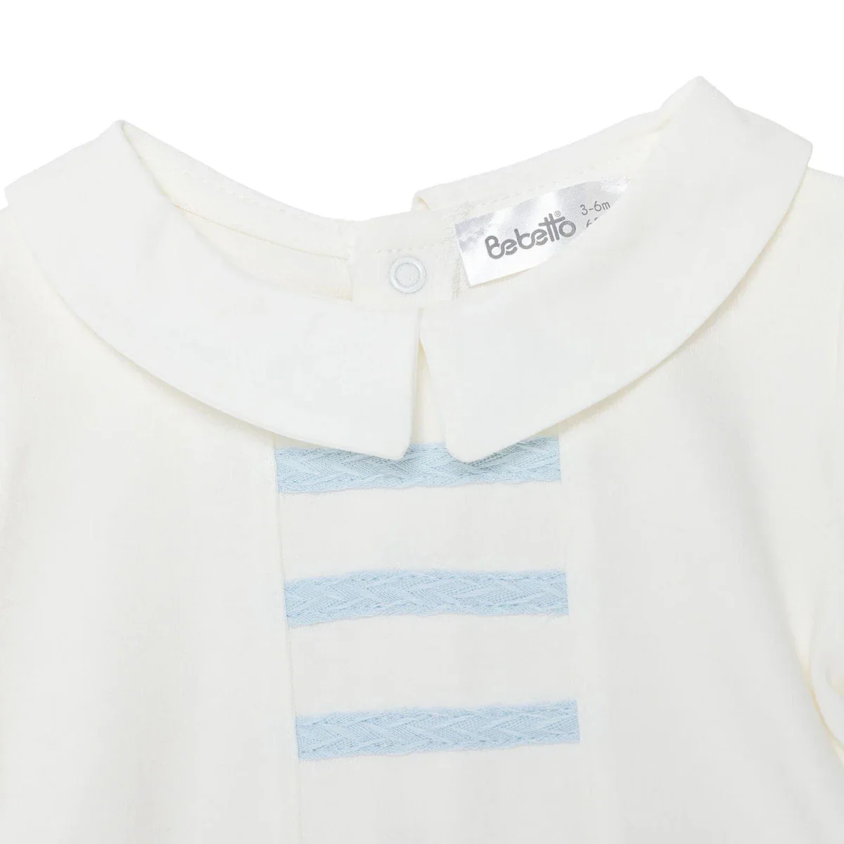 Bebetto Boys T-shirt & Shorts Set Snap Fastening Little Boss Shirt Collar Short Length Short Sleeve - Blue - Image 6