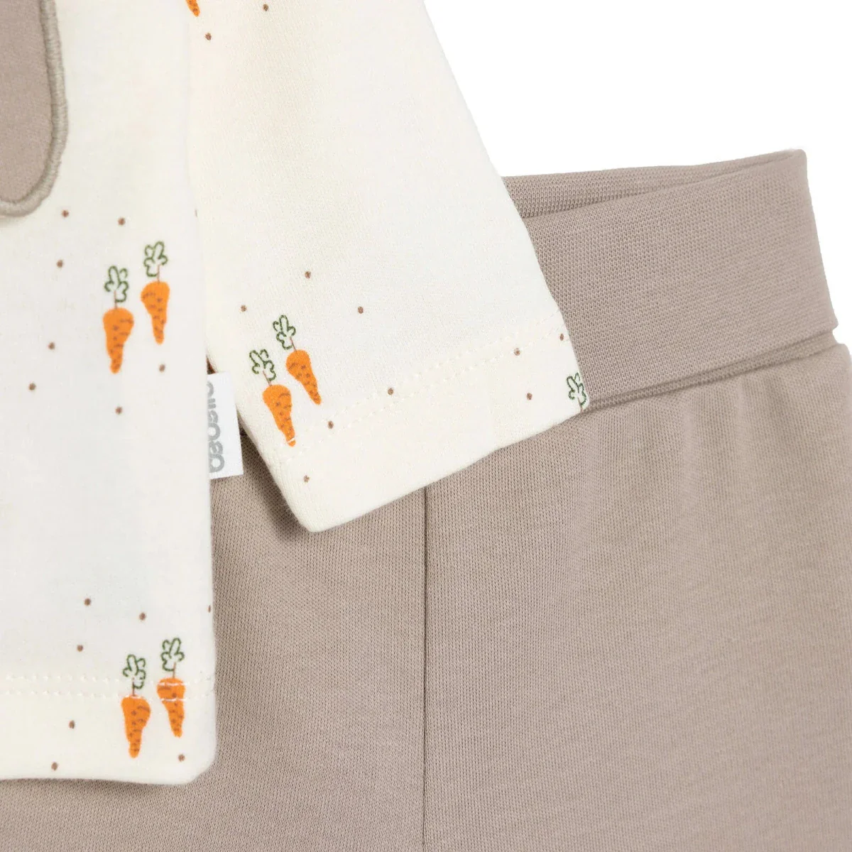 Bebetto Boys Vest Hat & Footed Bottom Set Animal Print Snap Fastening Baby Carrot Envelope Neck Full - Brown - Image 6