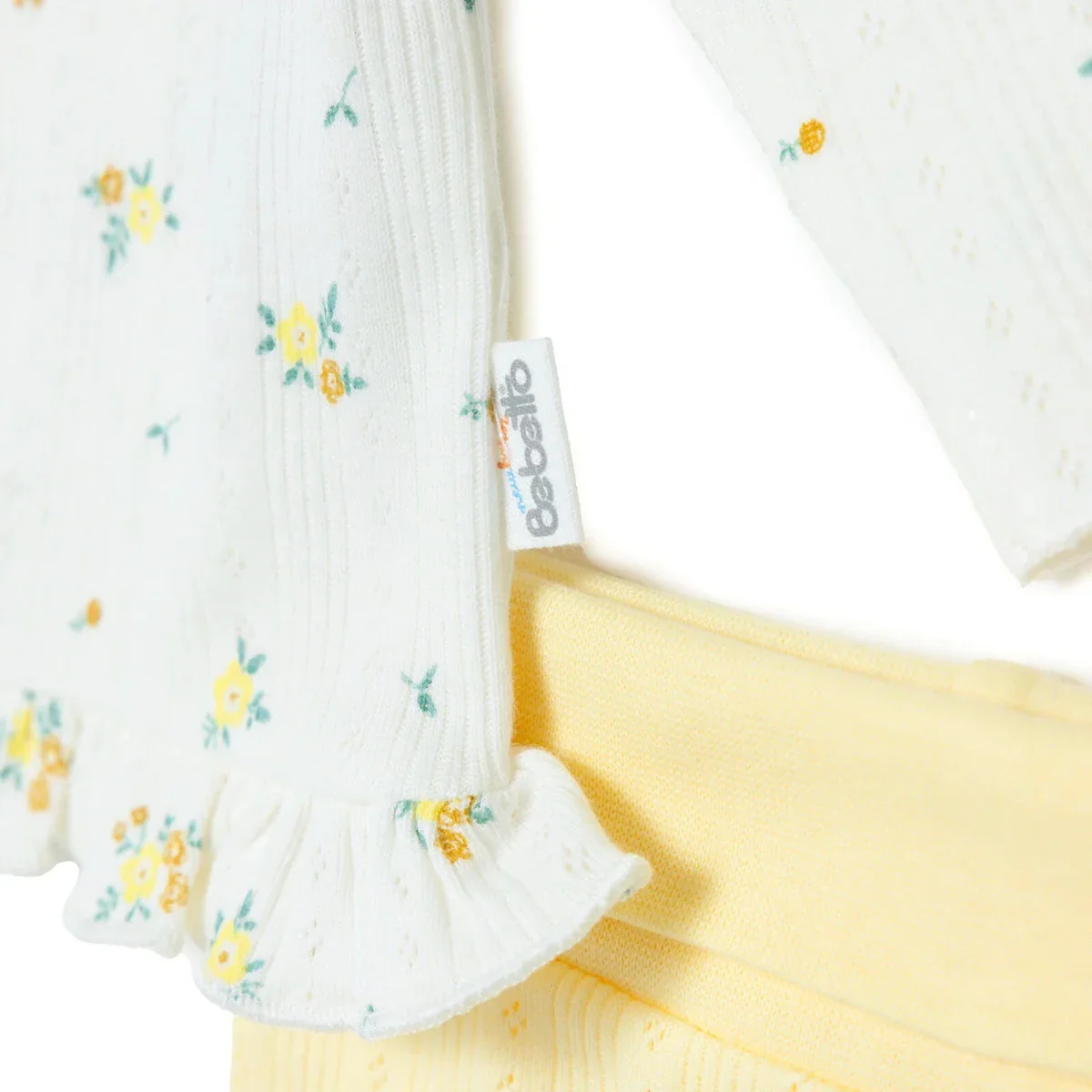 Bebetto Girls 100% Cotton 5-Piece Hospital Pack Envelope Neck - Yellow - Image 5