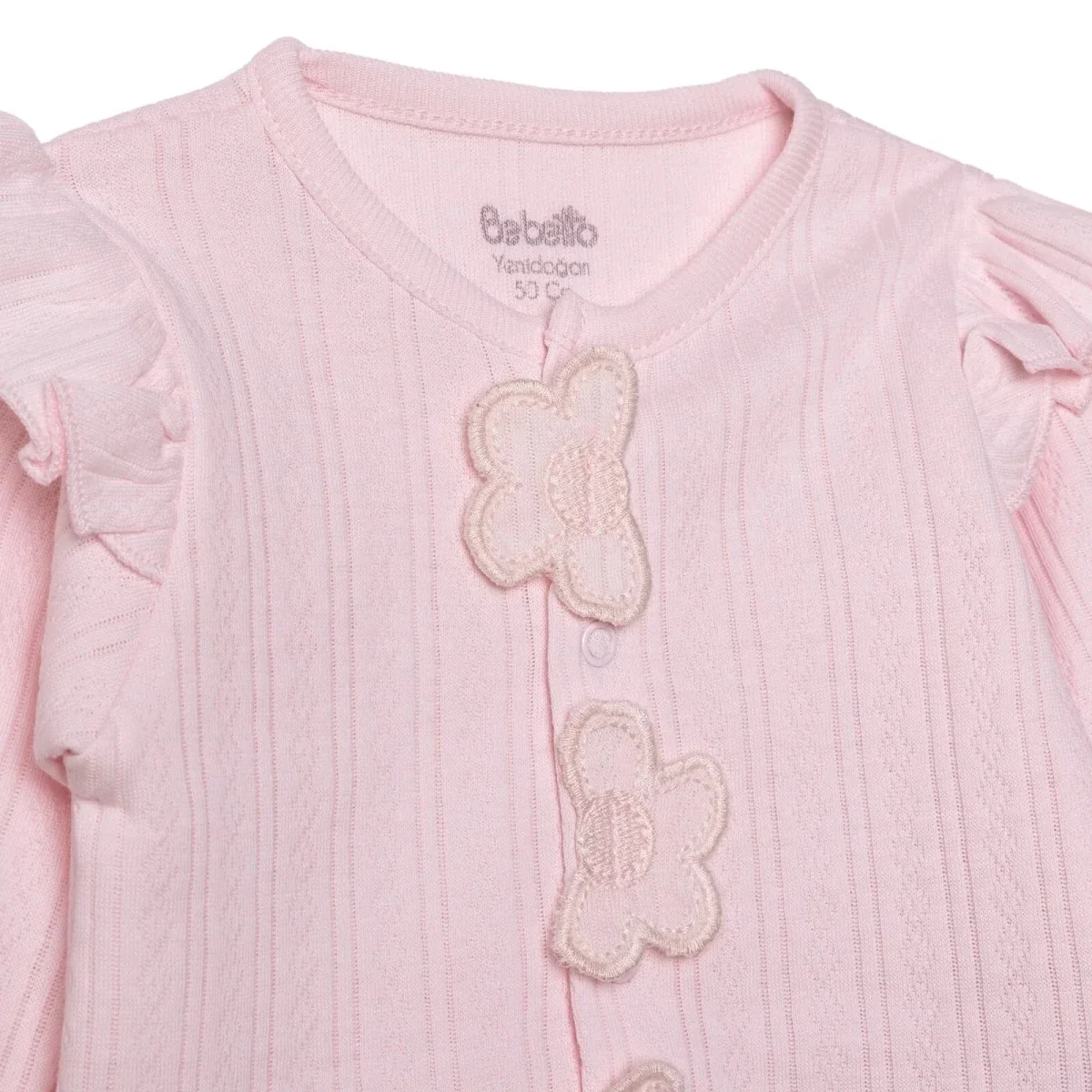 Bebetto Girls 5-Piece Newborn Hospital Set Snap Fastening Loves You Crew Neck Full Length Long Sleev - Pink - Image 4