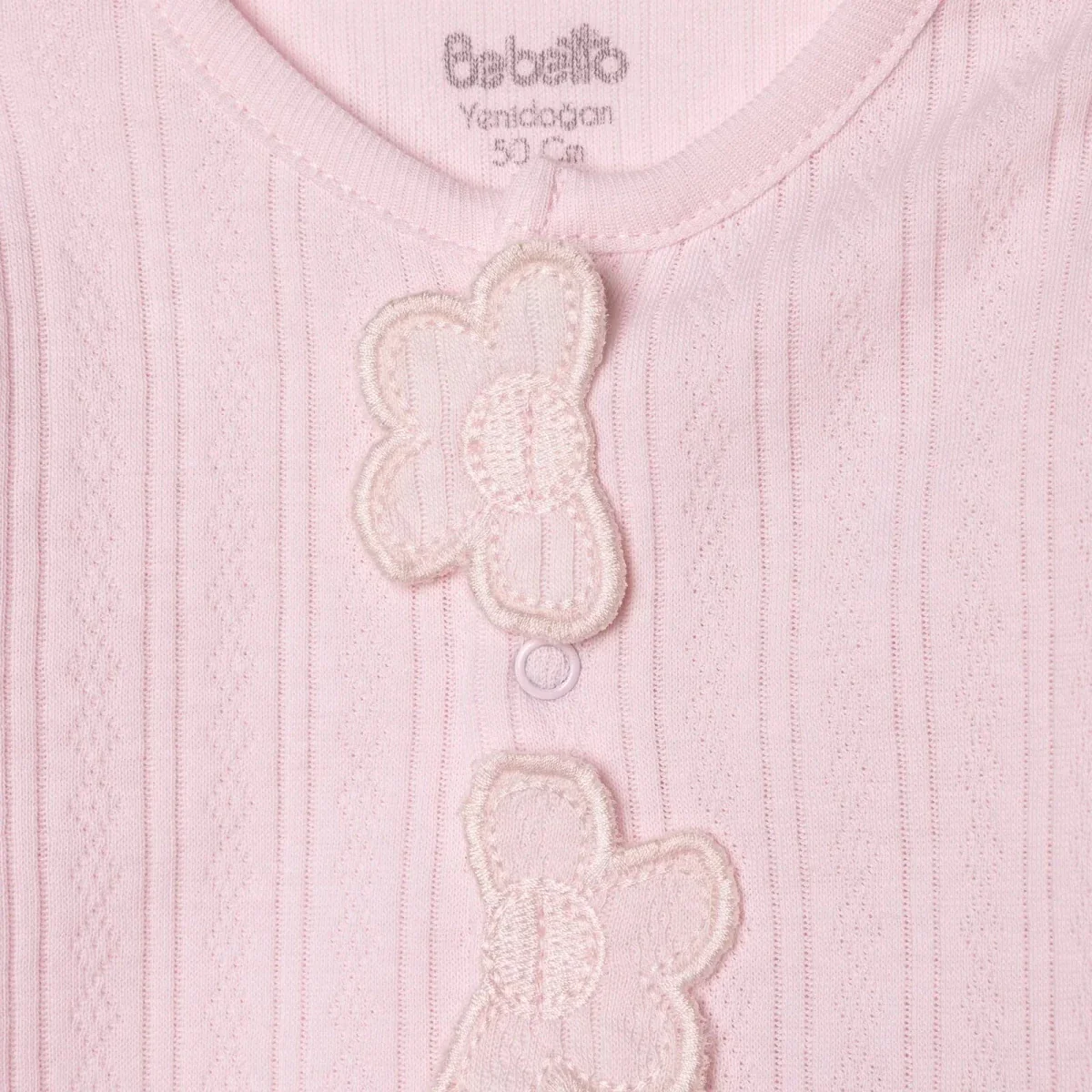 Bebetto Girls 5-Piece Newborn Hospital Set Snap Fastening Loves You Crew Neck Full Length Long Sleev - Pink - Image 5
