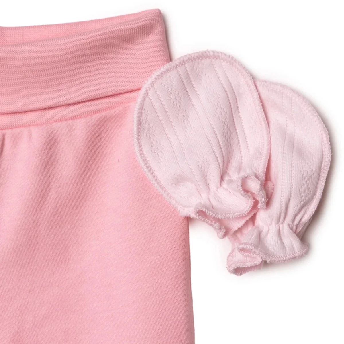Bebetto Girls 5-Piece Newborn Hospital Set Snap Fastening Loves You Crew Neck Full Length Long Sleev - Pink - Image 6