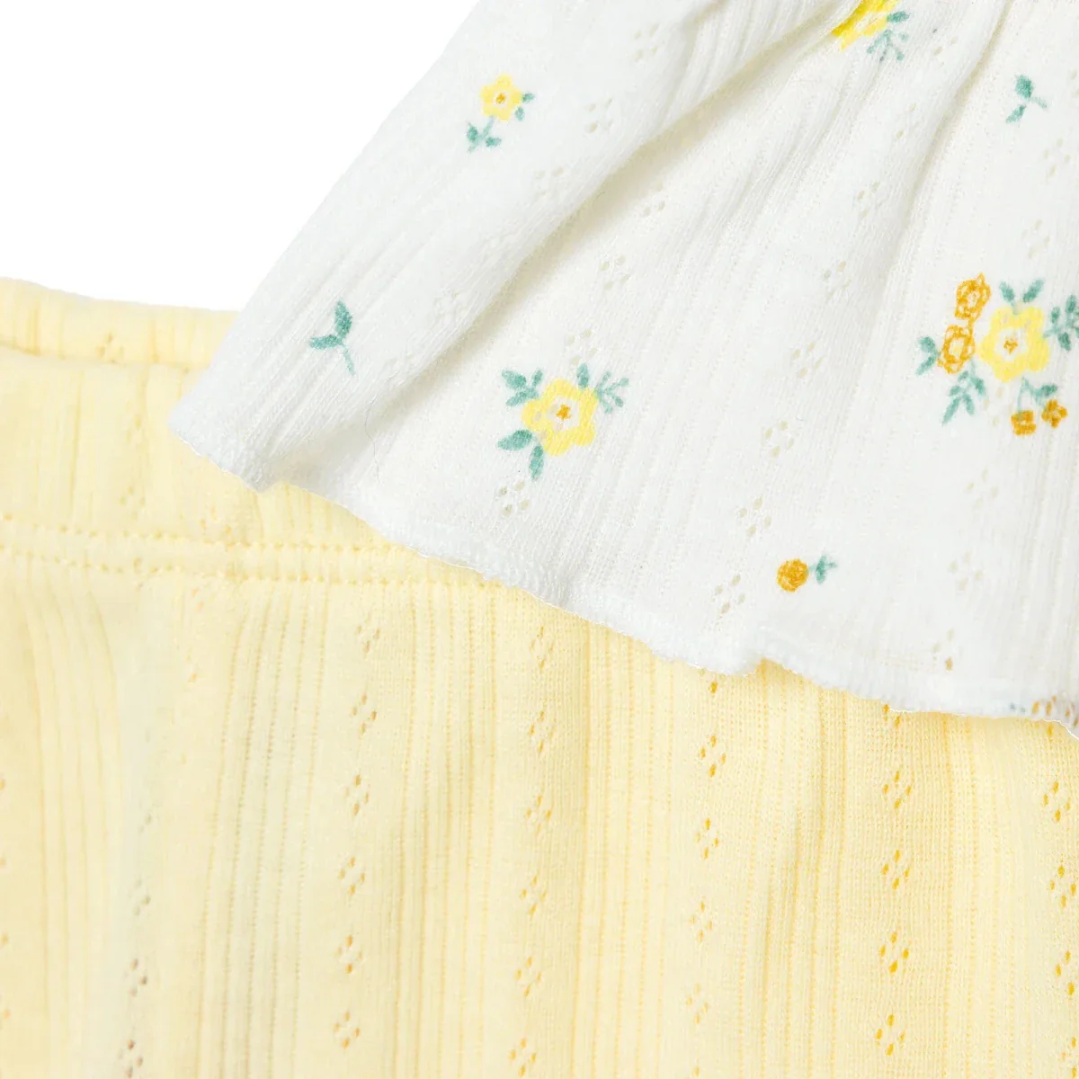 Bebetto Girls Blouse & Leggings Set Floral Print - Yellow - Image 5