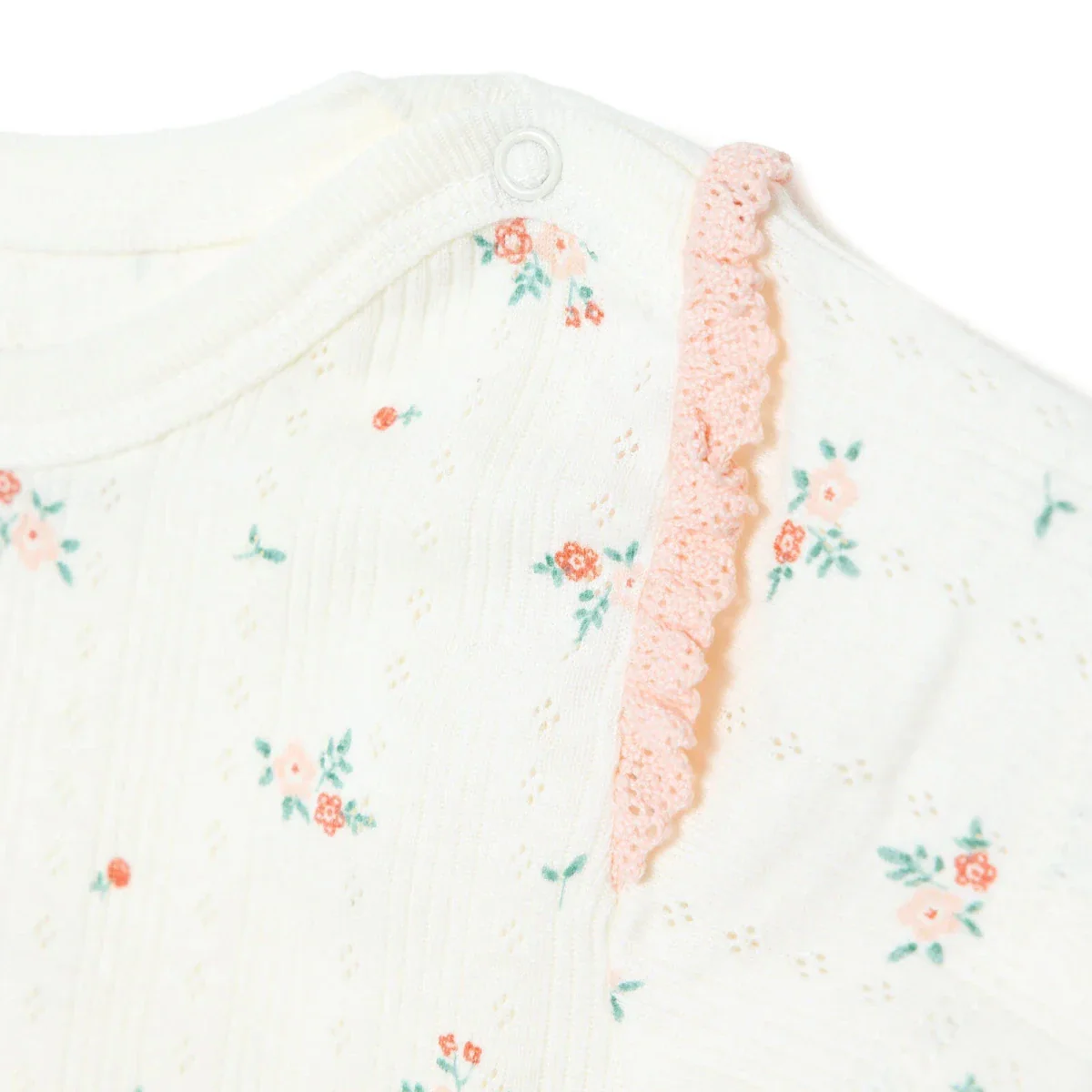 Bebetto Girls Bodysuit & Footless Bottom Set Floral Print - Pink - Image 4