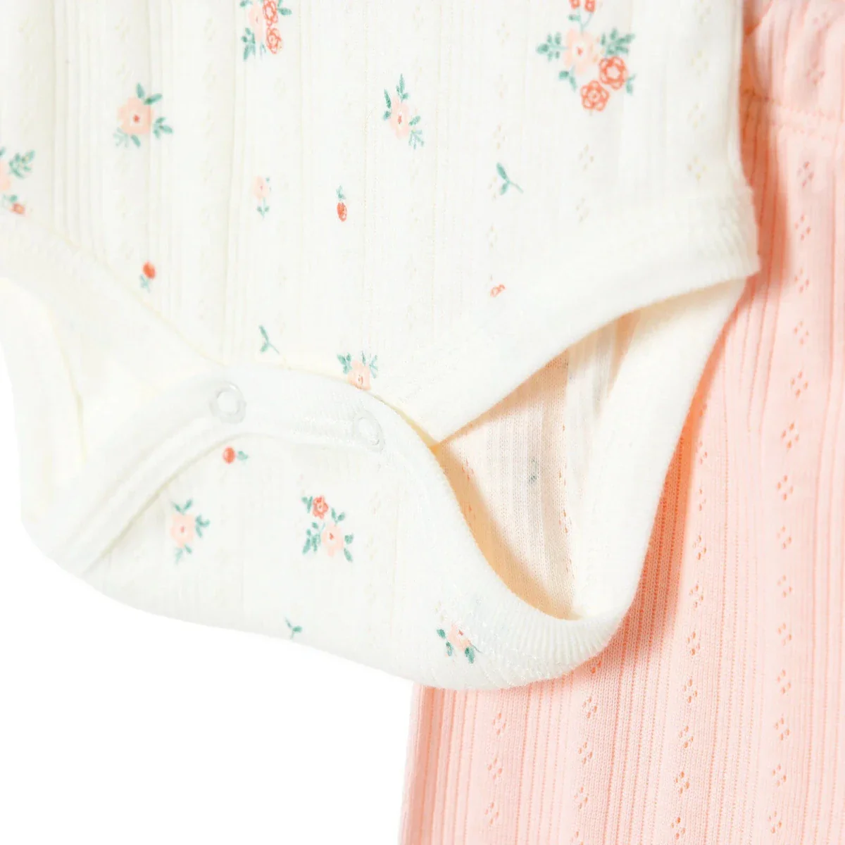 Bebetto Girls Bodysuit & Footless Bottom Set Floral Print - Pink - Image 5