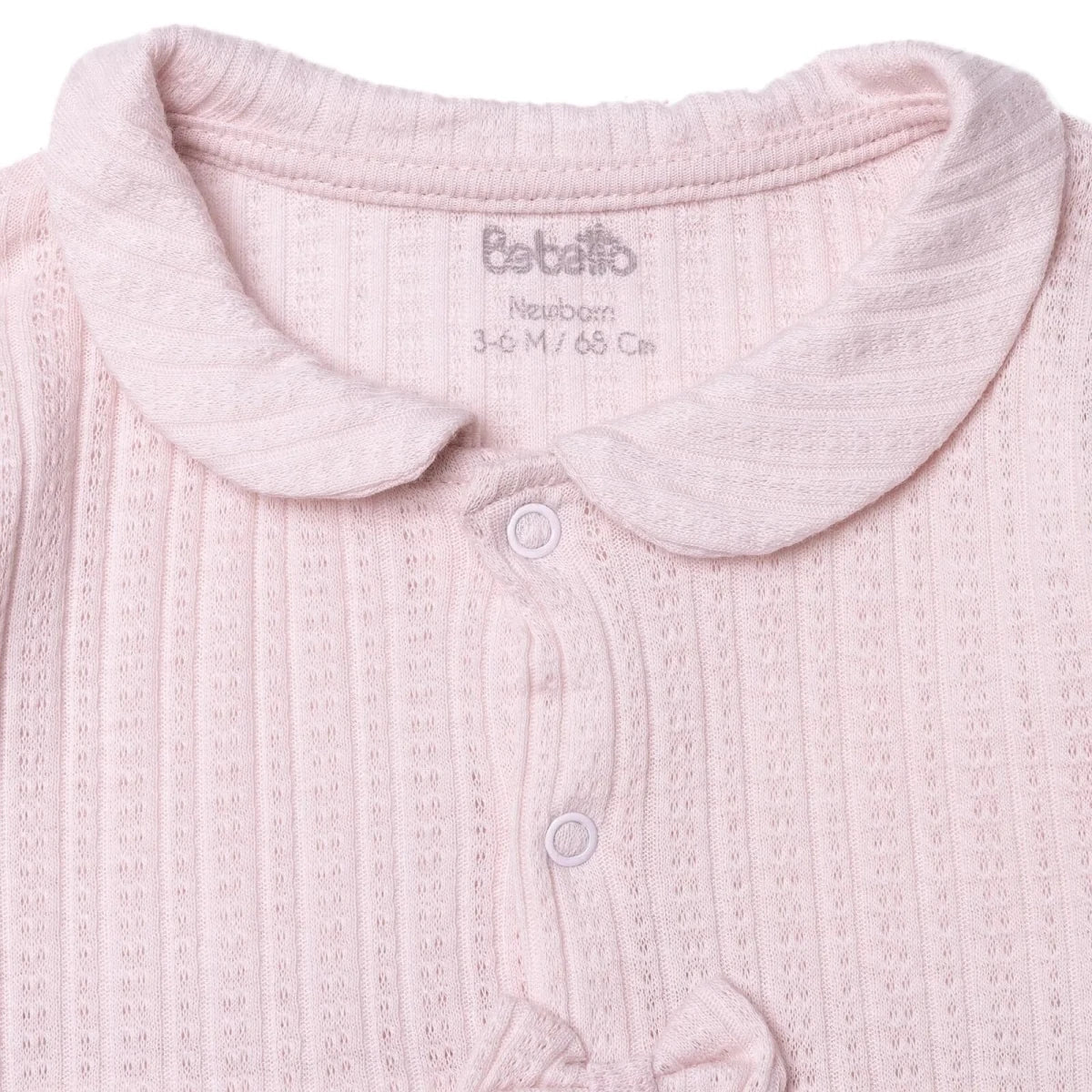 Bebetto Girls Cardigan & Footed Trousers Set Bow Print Long - Pink - Image 4