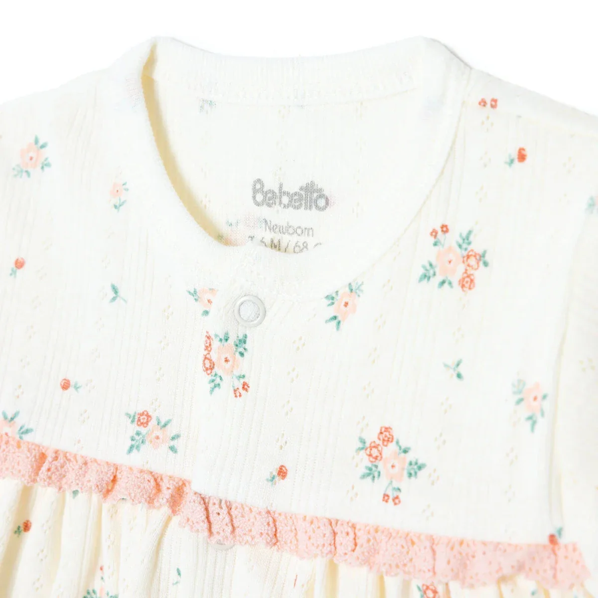 Bebetto Girls Cardigan & Footed Trousers Set Floral Print - Pink - Image 3