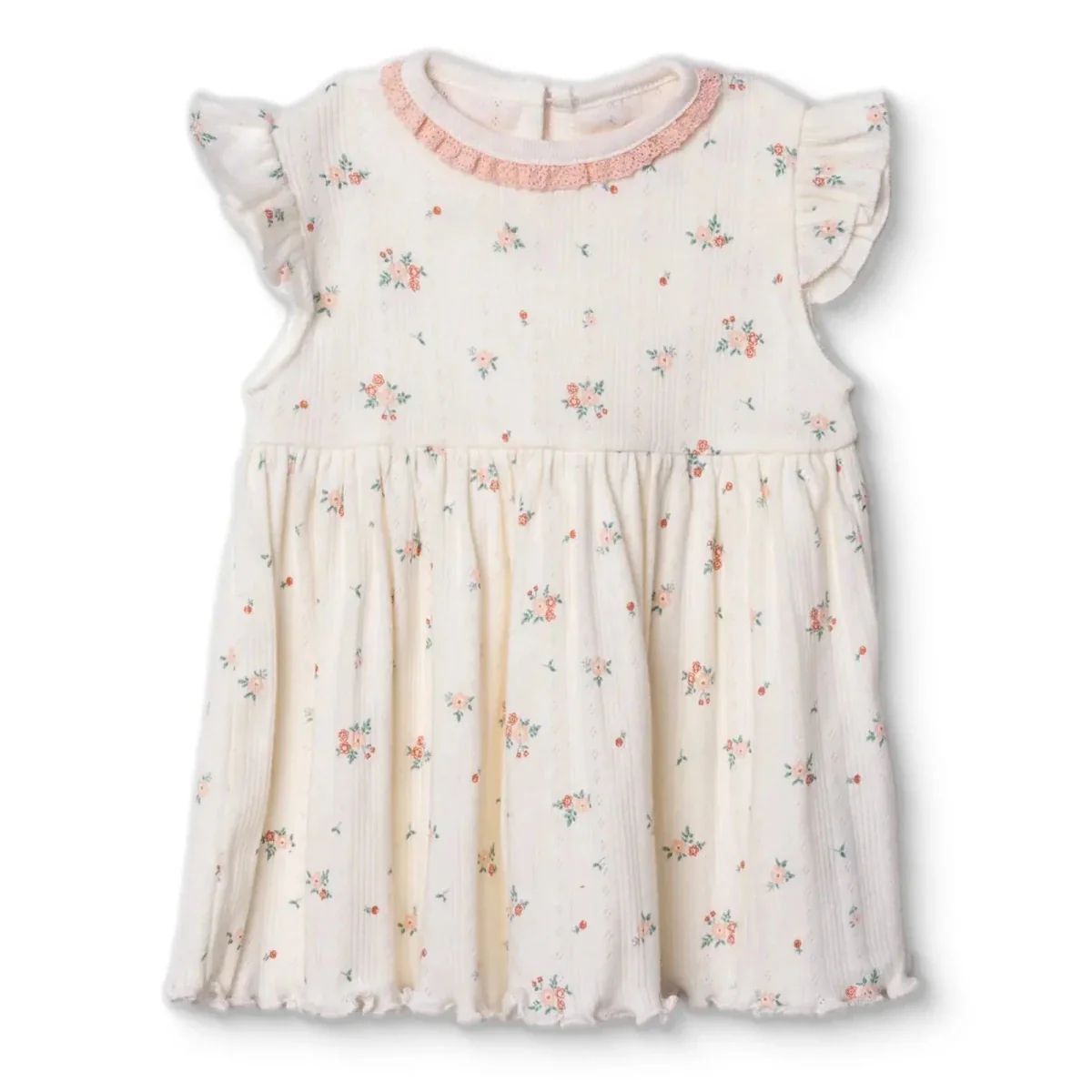 Bebetto Girls Dress Floral Print - Yellow