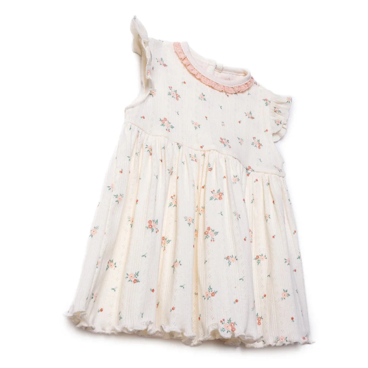 Bebetto Girls Dress Floral Print - Yellow - Image 3