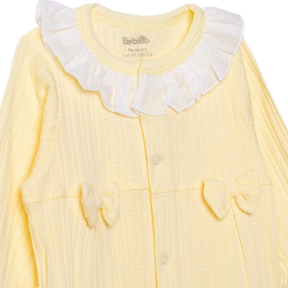 Bebetto Girls Footed Sleepsuit Sweet Princess - Yellow - Image 3