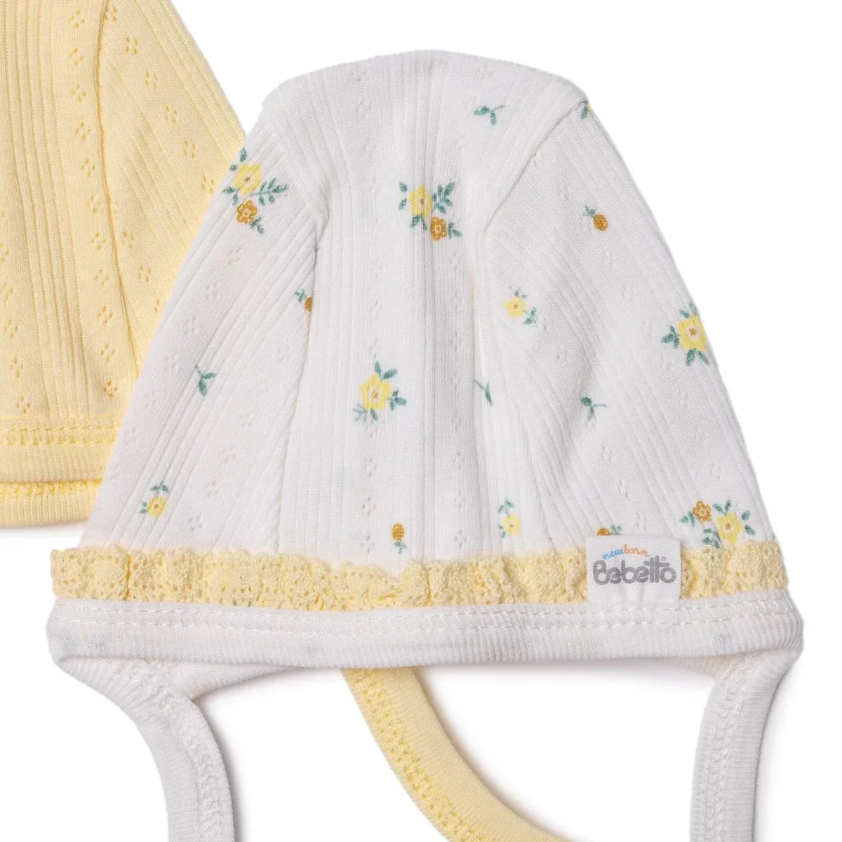 Bebetto Girls Hat Floral Print - Yellow - Image 5