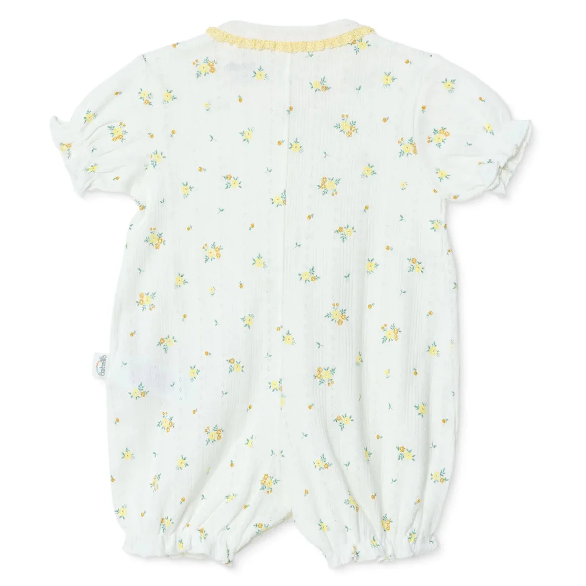 Bebetto Girls Short Romper Floral Print - Yellow - Image 2