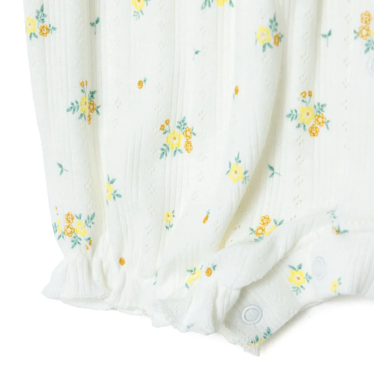 Bebetto Girls Short Romper Floral Print - Yellow - Image 5