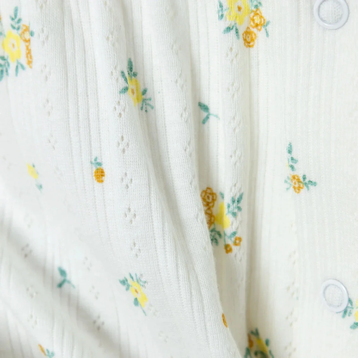 Bebetto Girls Short Romper Floral Print - Yellow - Image 6