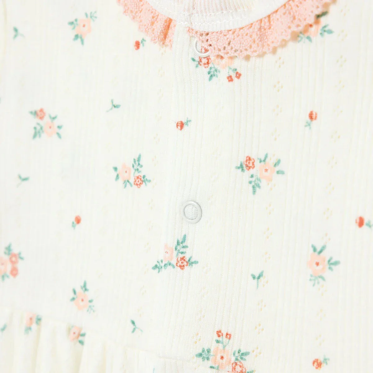 Bebetto Girls Short Romper Floral Print - Pink - Image 5