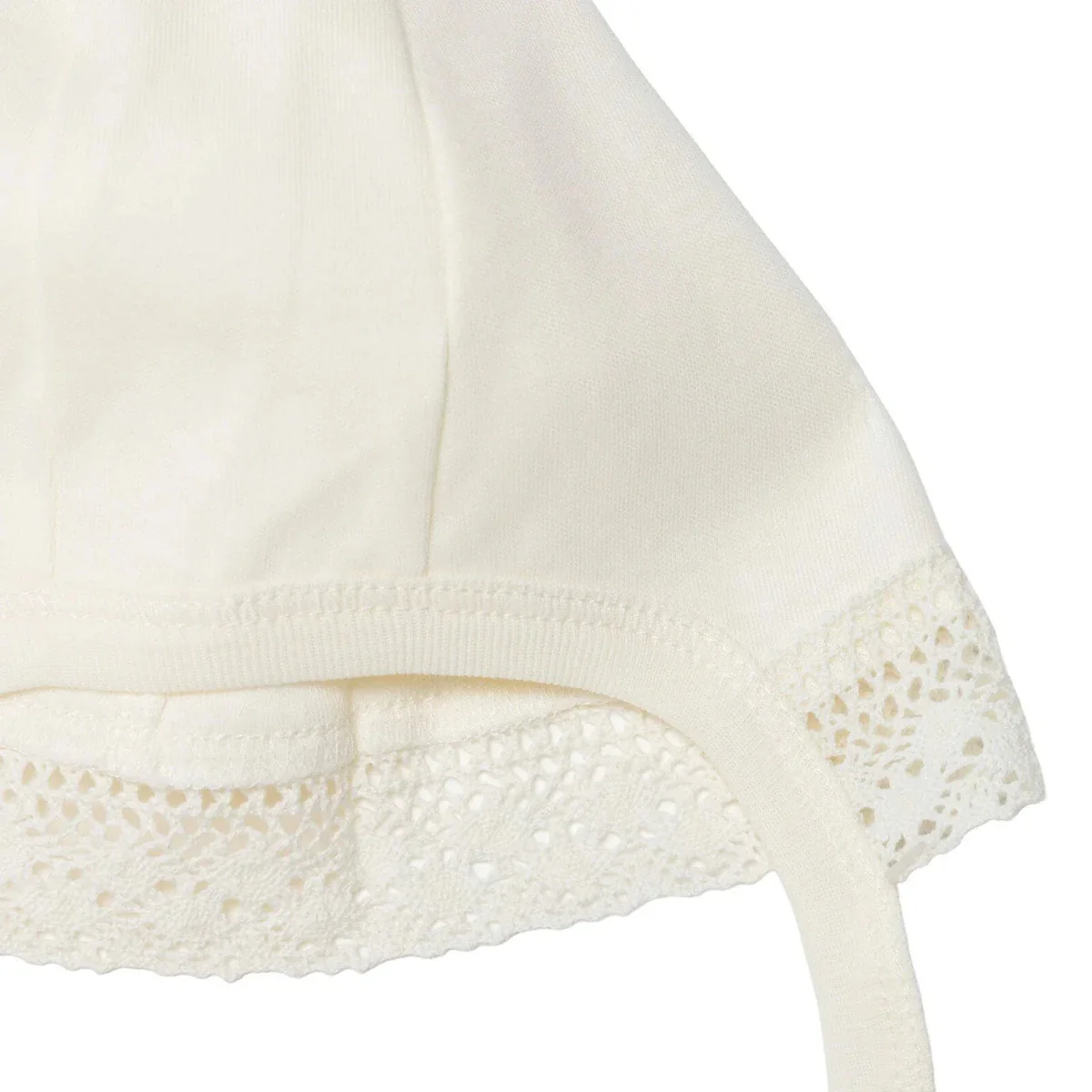 Bebetto Girls Sleepsuit & Hat Set Snap Fastening Ceremony Frill Neck Full Length Long Sleeve - Ecru - Image 5