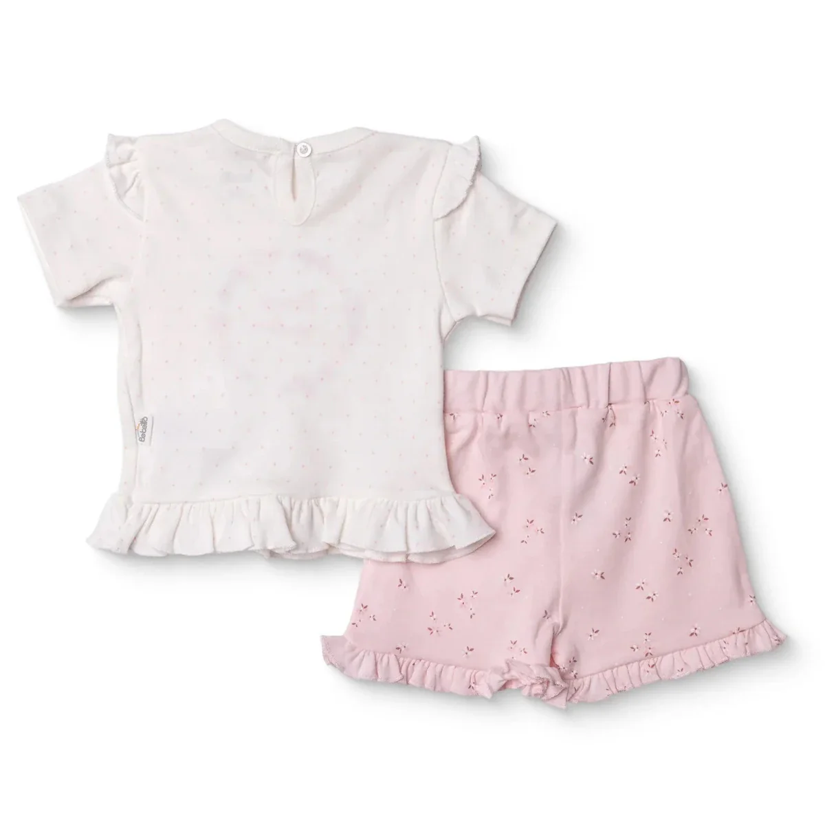 Bebetto Girls T-shirt & Shorts Set Floral Print - Pink - Image 2