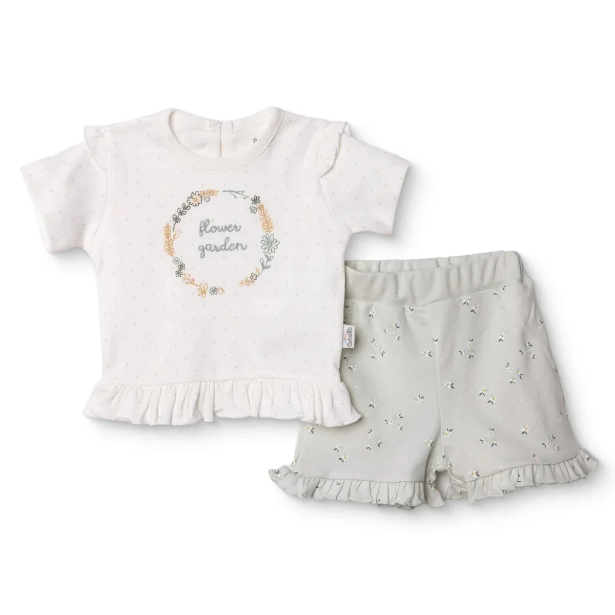 Bebetto Girls T-shirt & Shorts Set Floral Print - Multicolour