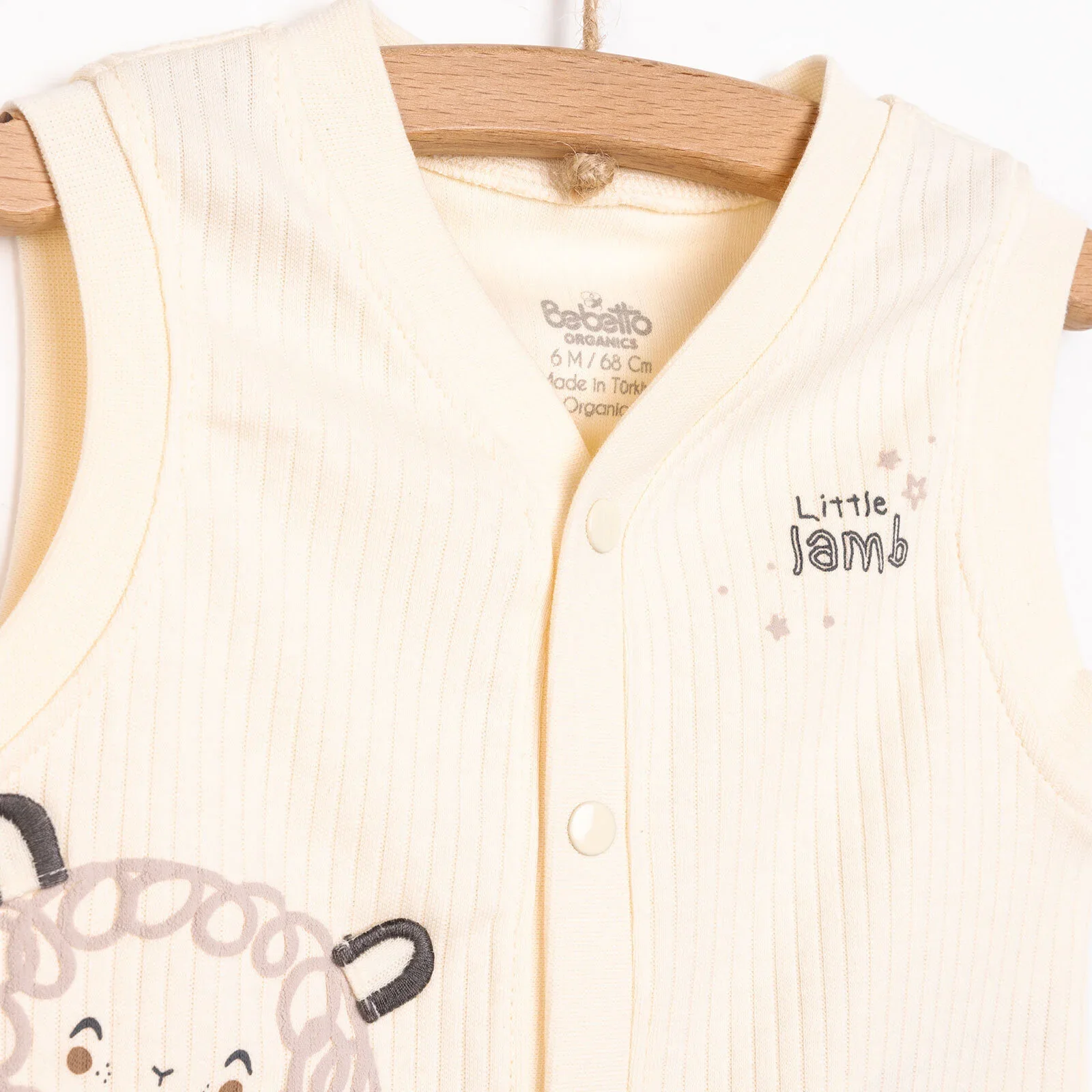 Bebetto Newborn Baby Girl Cardigan - Ecru - Image 3