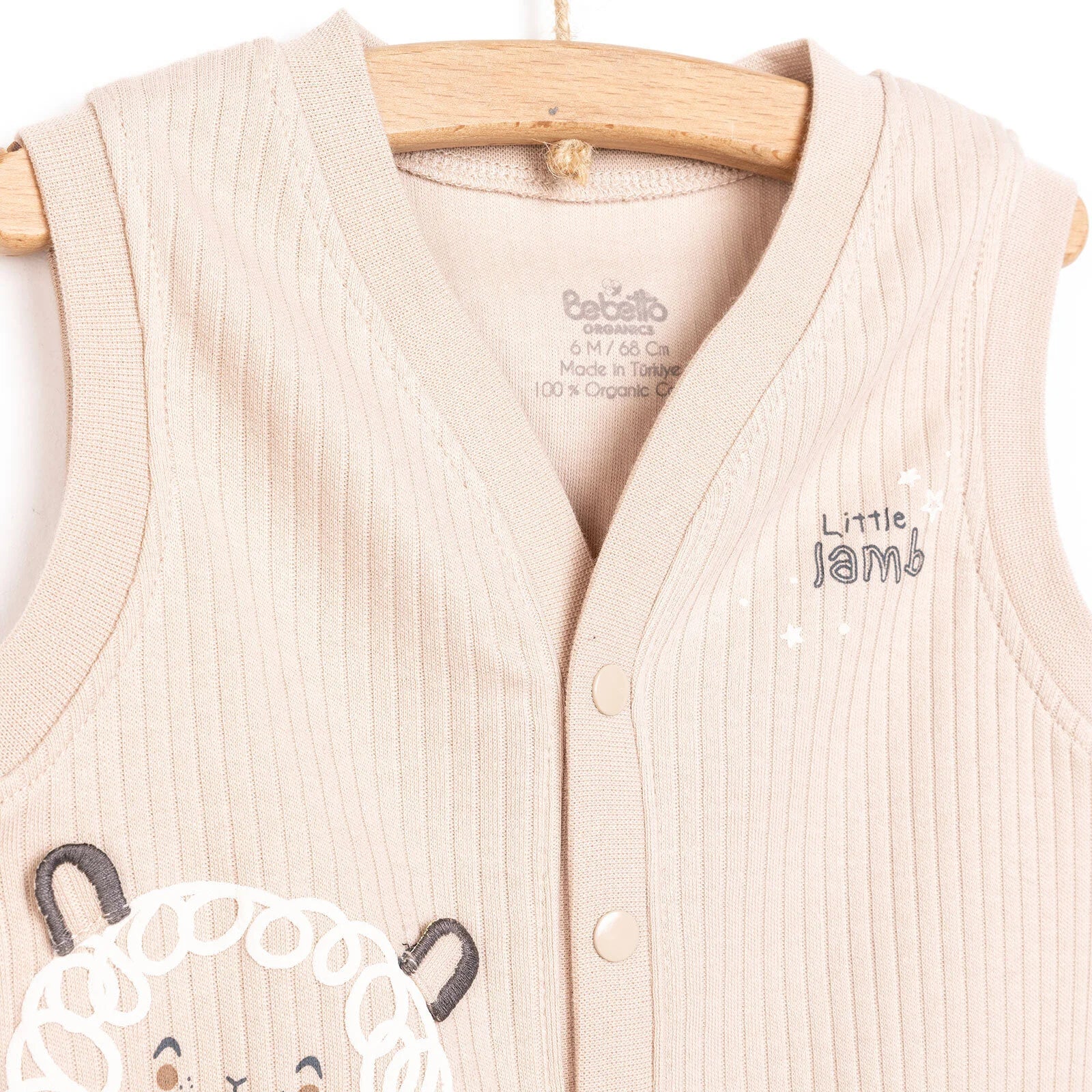 Bebetto Newborn Baby Girl Cardigan - Beige - Image 3