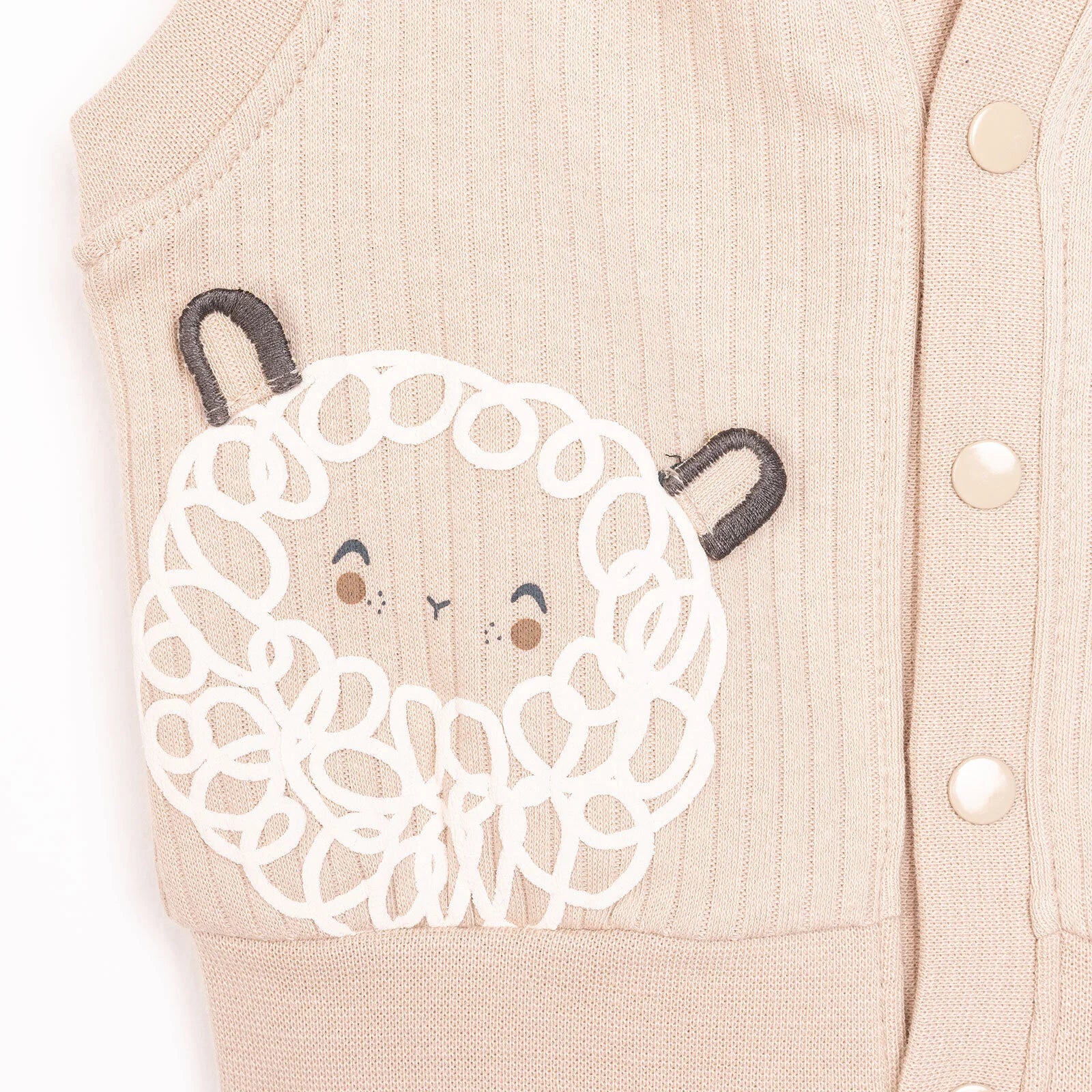 Bebetto Newborn Baby Girl Cardigan - Beige - Image 5