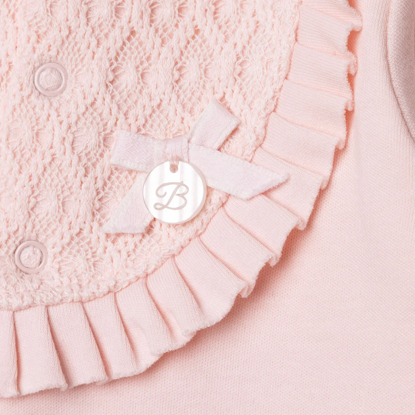 Bebetto Newborn Footed Jumpsuit - Pink - Image 4