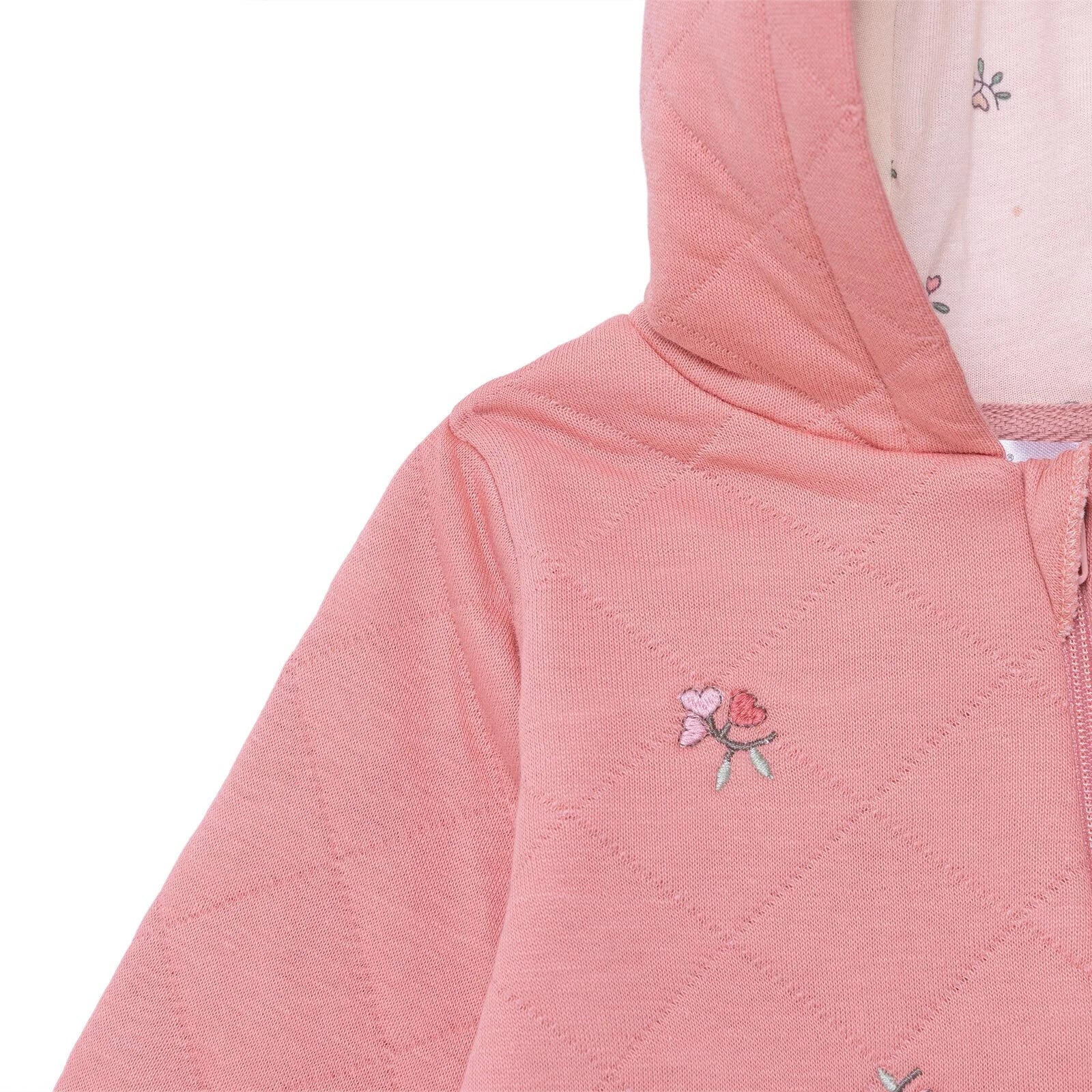 Bebetto Newborn Footless Jumpsuit - Light Rose - Image 3