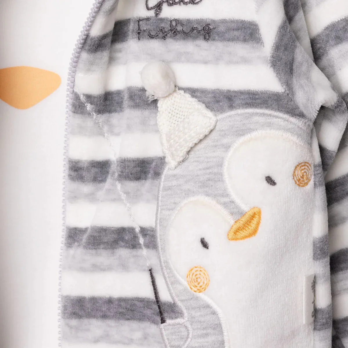 Bebetto Newborn Sweatshirt-Cardigan-Footless Bottom - Grey - Image 4