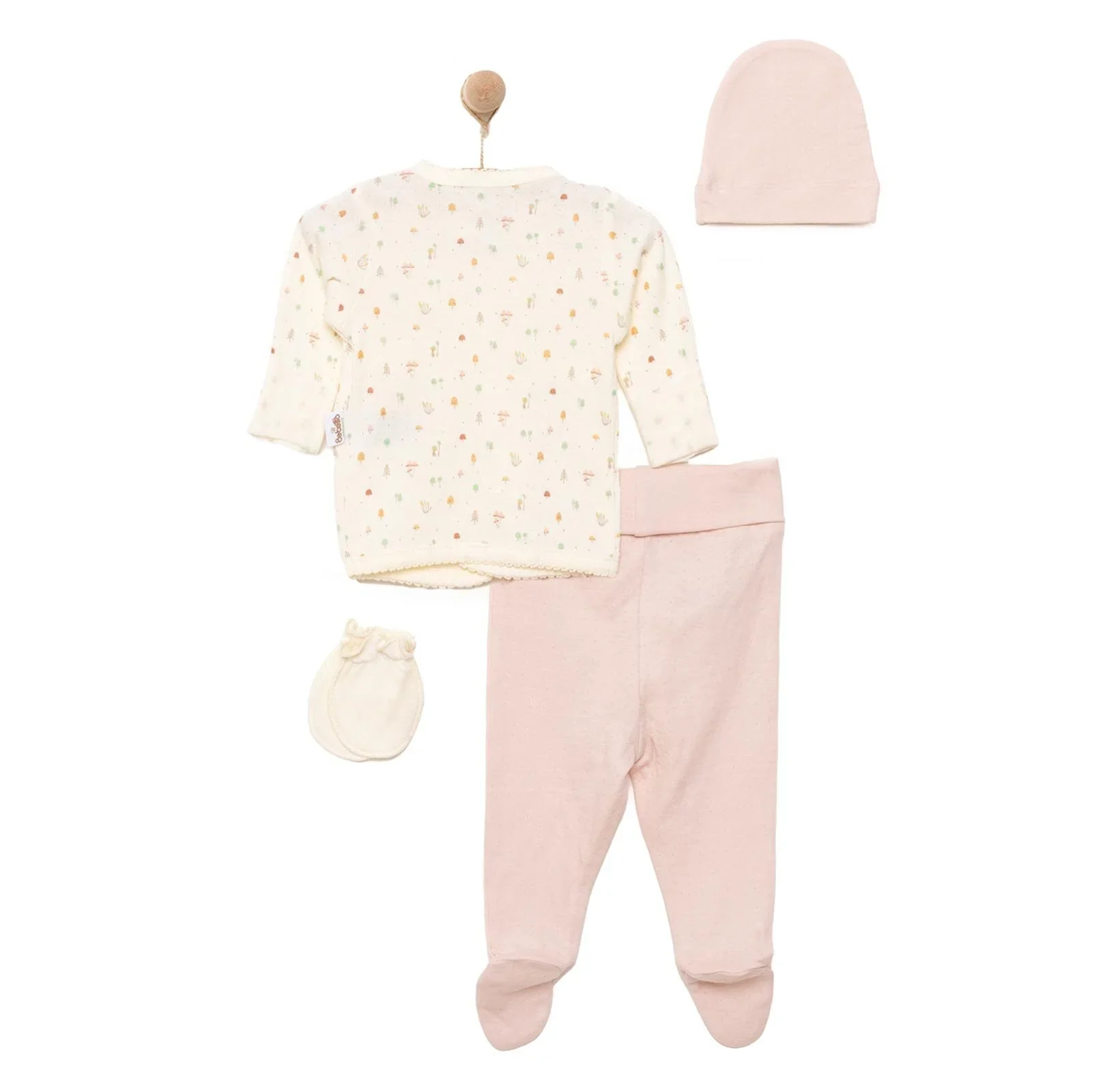 Bebetto Organic My Mushroom Girl 5 Piece Set - Light Rose - Image 2