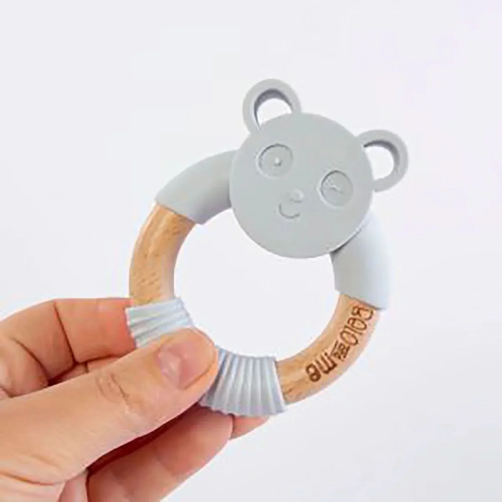 Belo&Me Penny Panda Animal Wood Teether 3+ months - Blue - Image 3
