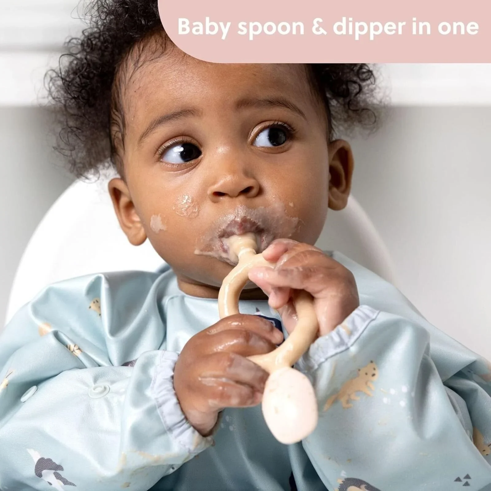 Bibado Dippit Baby Weaning Spoons 6+ months Pack of 2 - Blush - Image 8