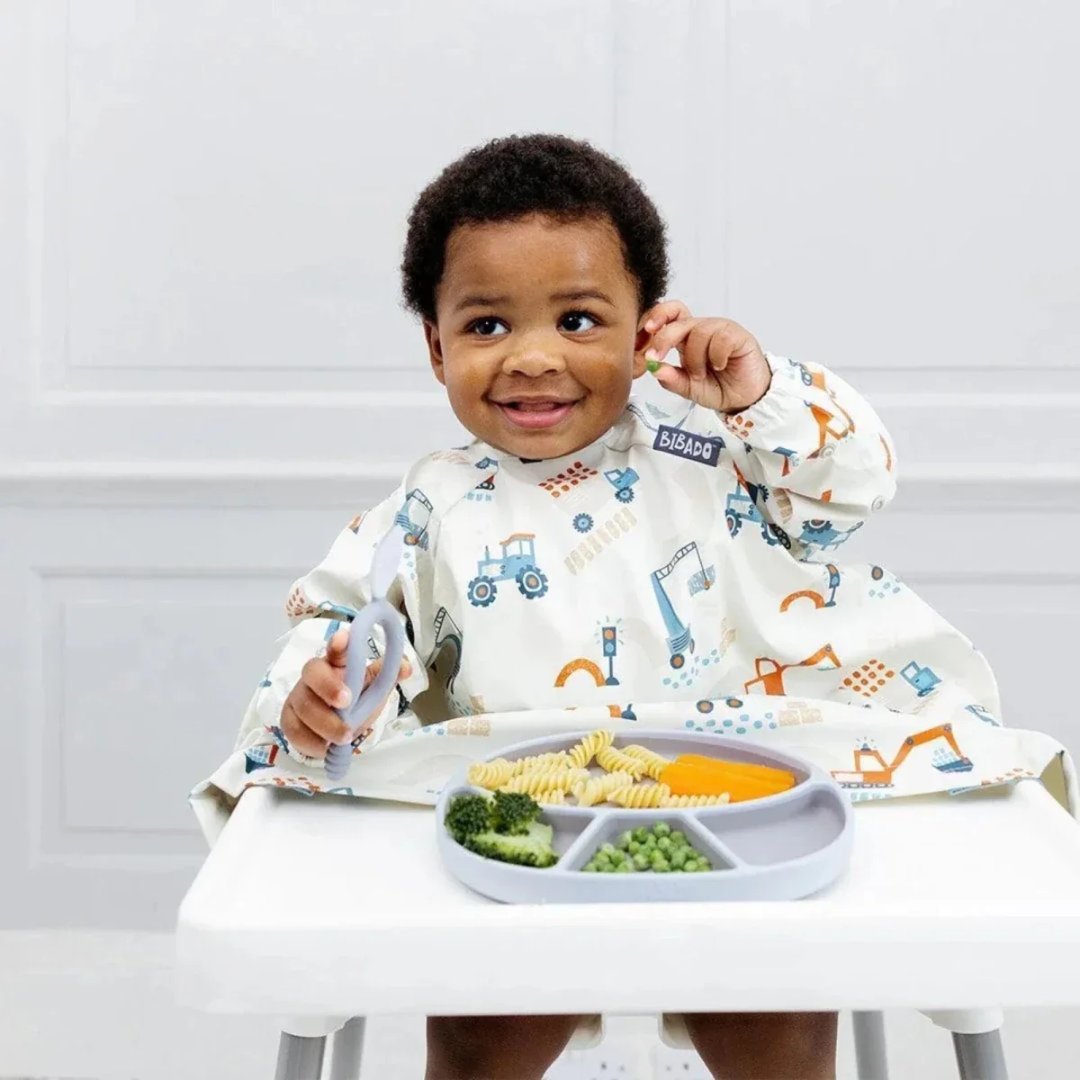 Bibado Long Sleeve Coverall Weaning Bib - Little Loader - Image 4