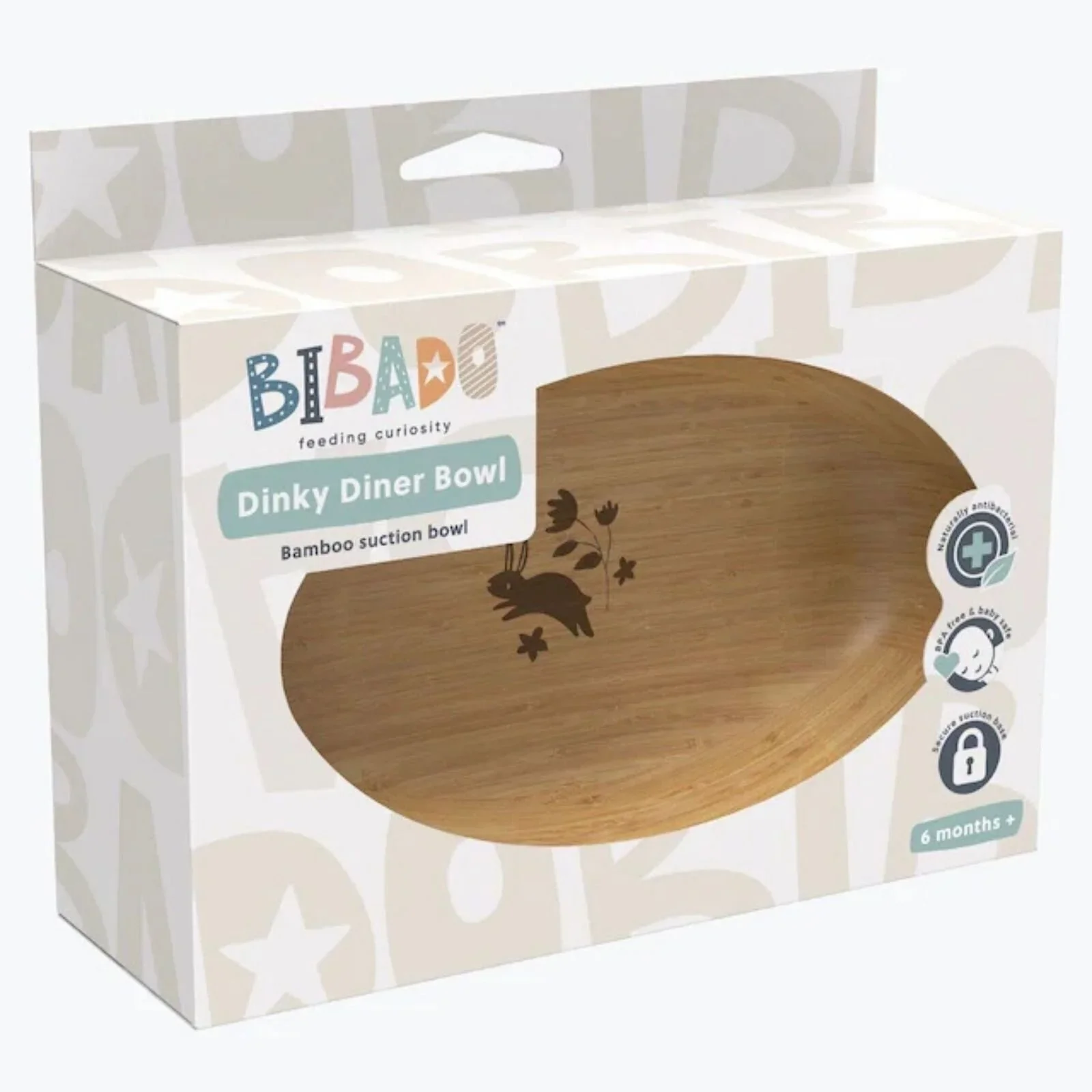 Bibado Natural Bamboo Suction Bowl - Blush - Image 4