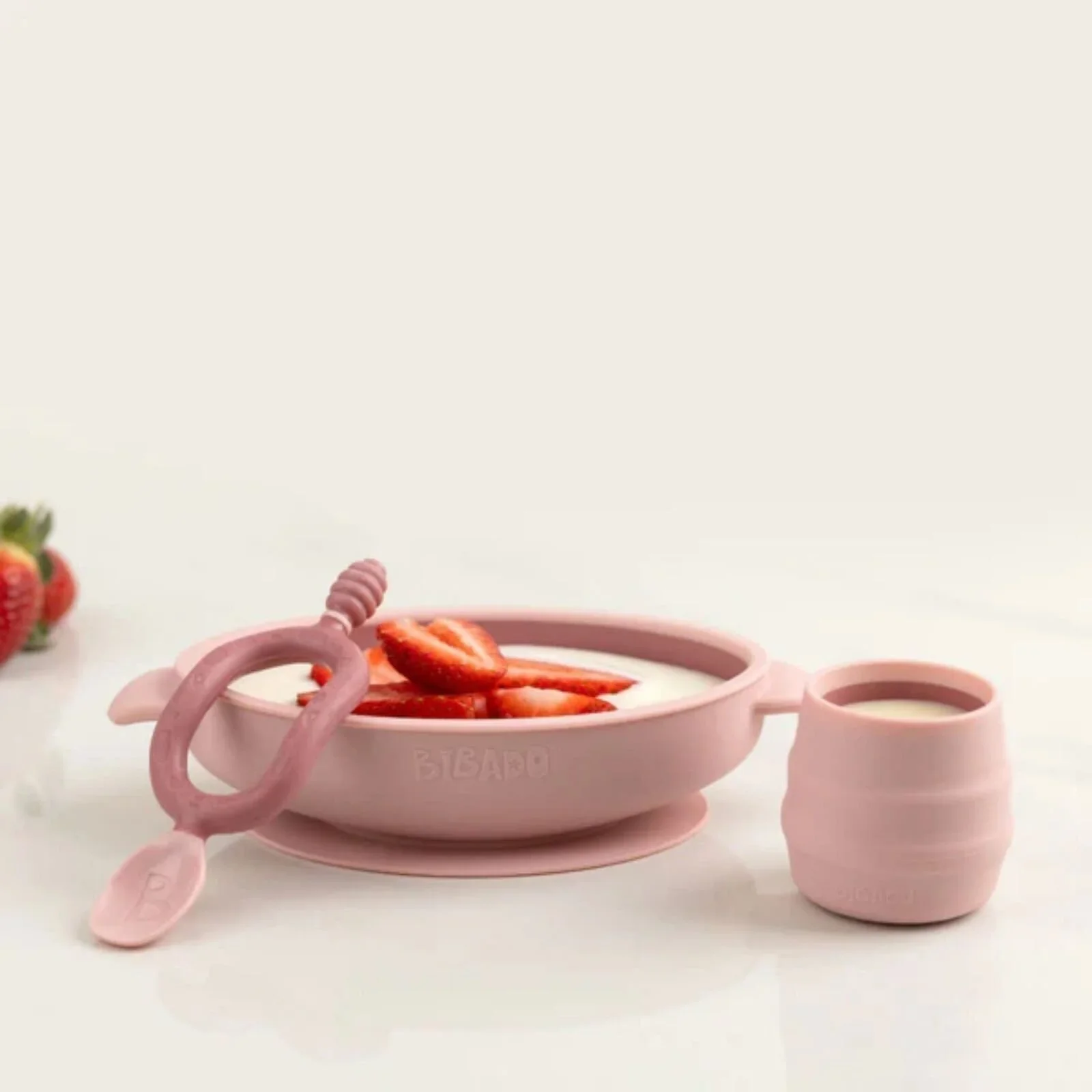 Bibado Silicone Suction Bowl - Blush - Image 3