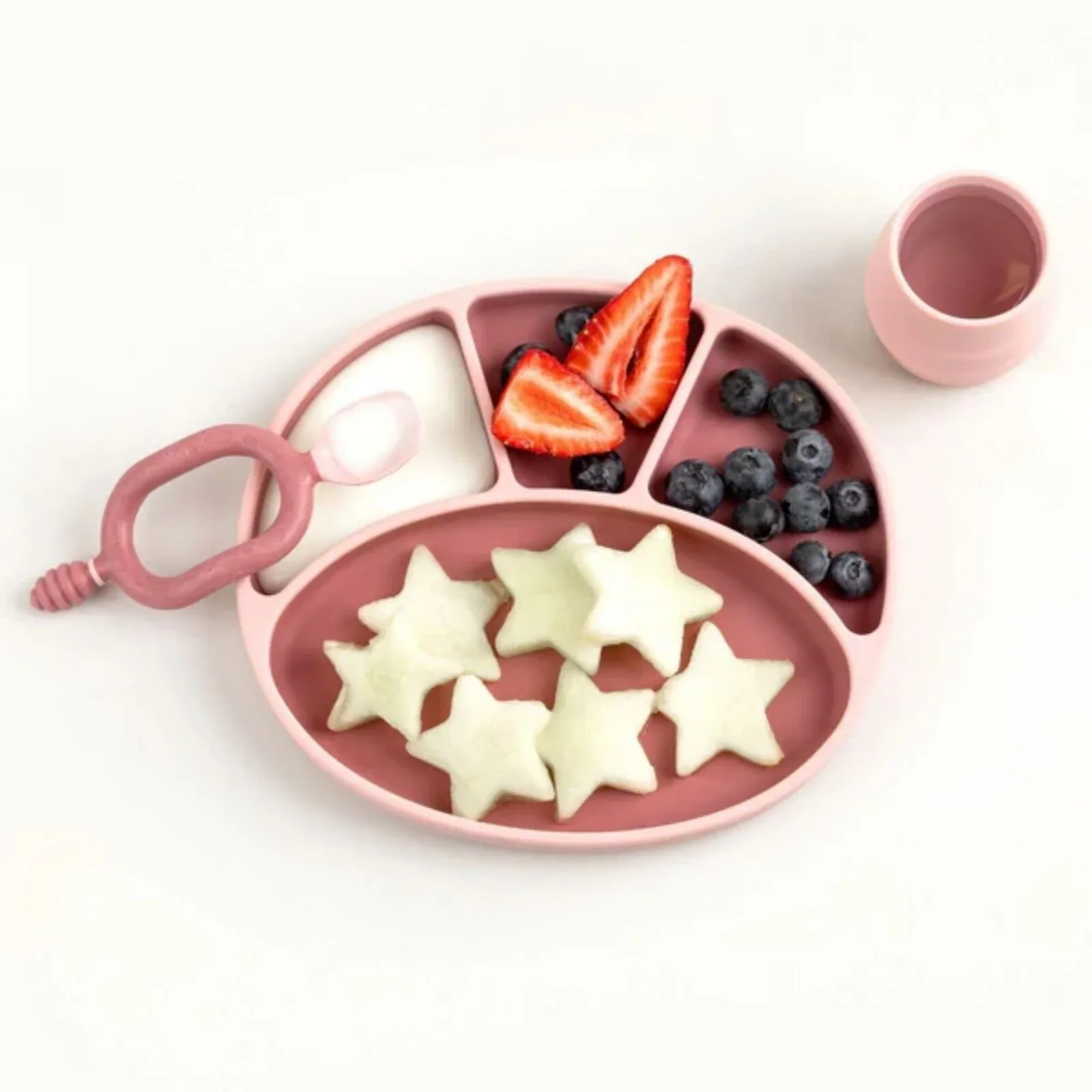 Bibado Silicone Suction Divider Plate - Blush - Image 3