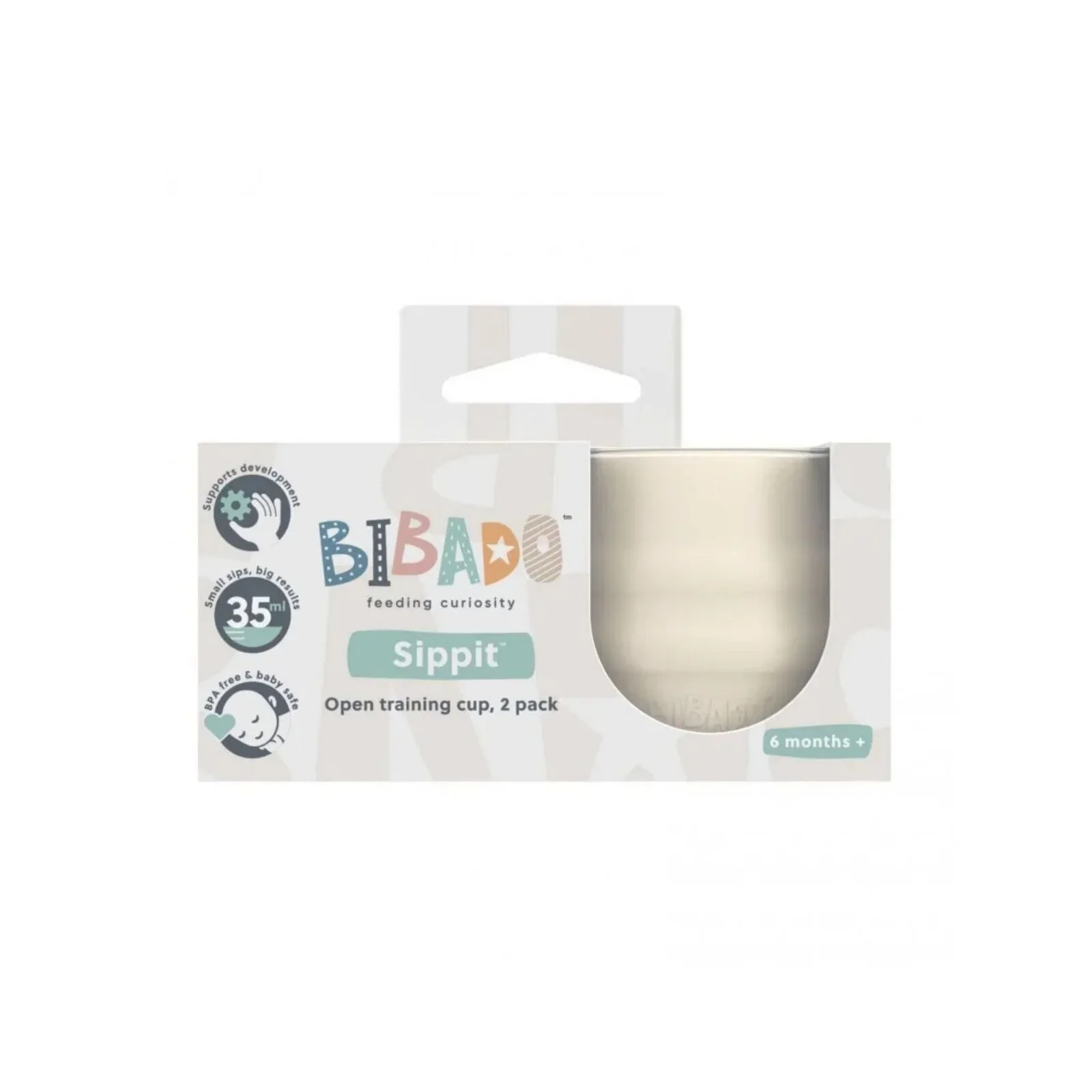 Bibado Sippit Silicone Open Training Cup 6+ months Pack of 2 - Fawn - Image 3