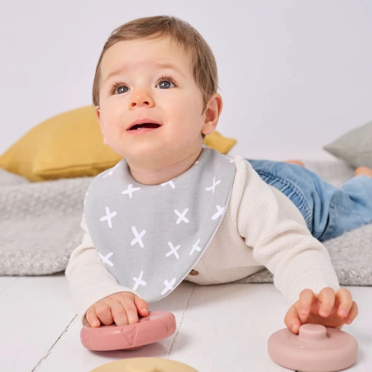 Bibbilyboo Waterproof Dribble Bib Pack of 3 - Dino - Image 7