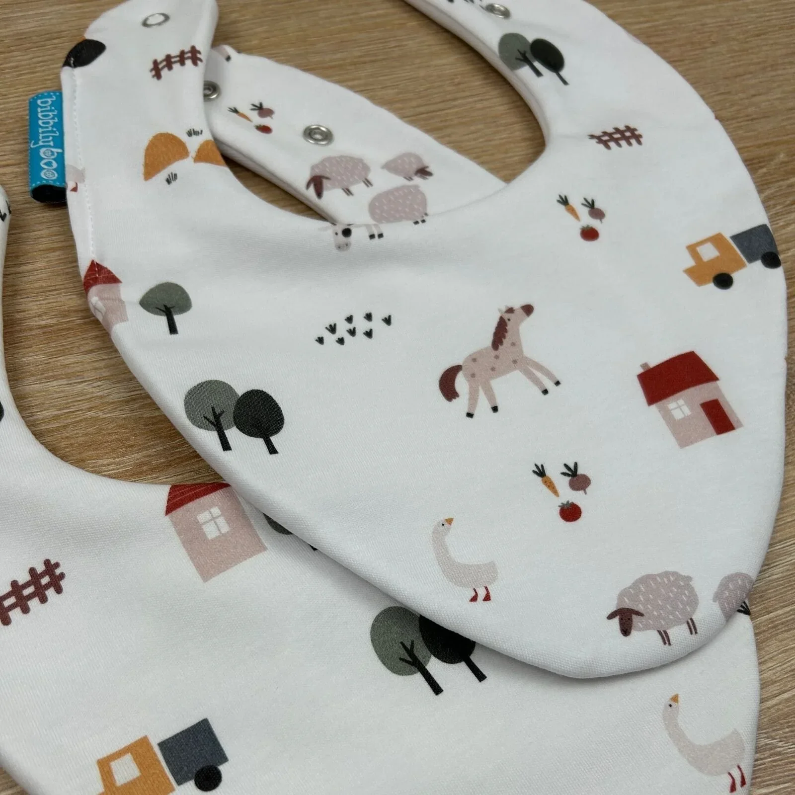 Bibbilyboo Waterproof Dribble Bib - Farm - Image 3