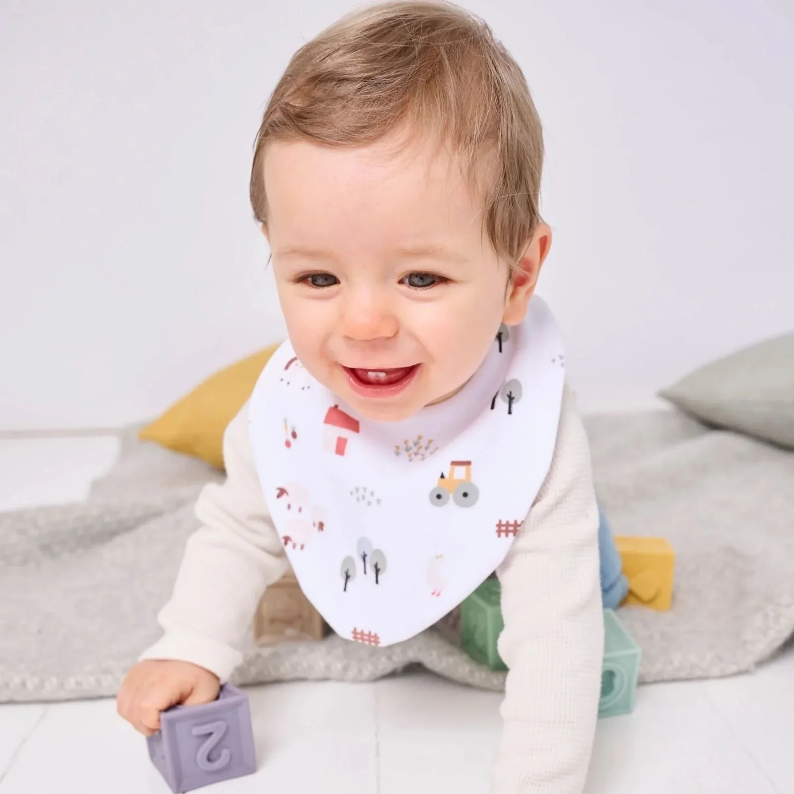Bibbilyboo Waterproof Dribble Bib - Farm - Image 4