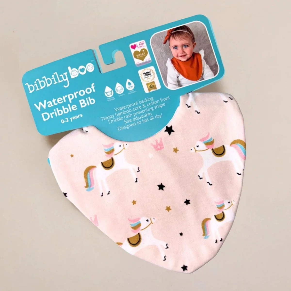 Bibbilyboo Waterproof Dribble Bib Pack of 3 - Princess - Image 4