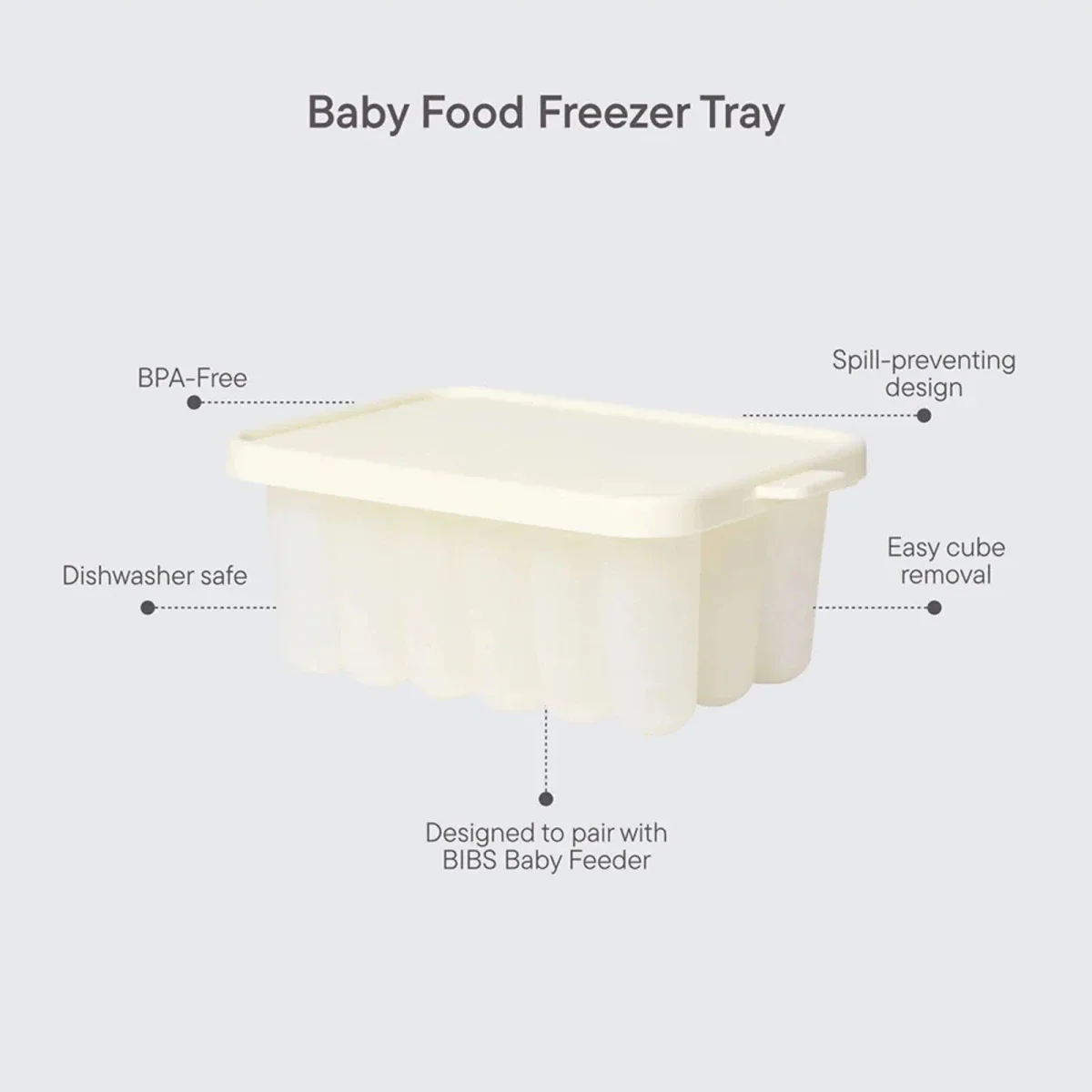 BIBS Baby Food Freezer Tray - Ivory - Image 3