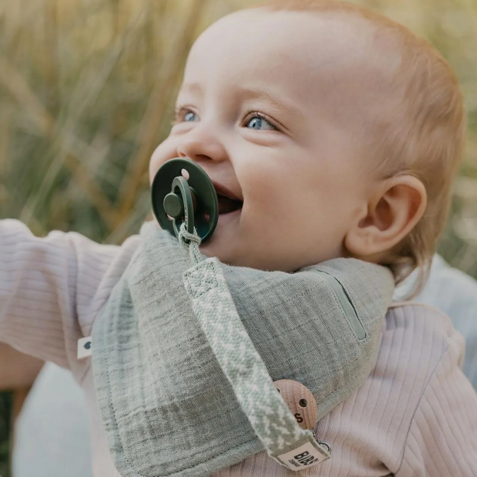 BIBS Bandana Bib - Baby Blue - Image 4