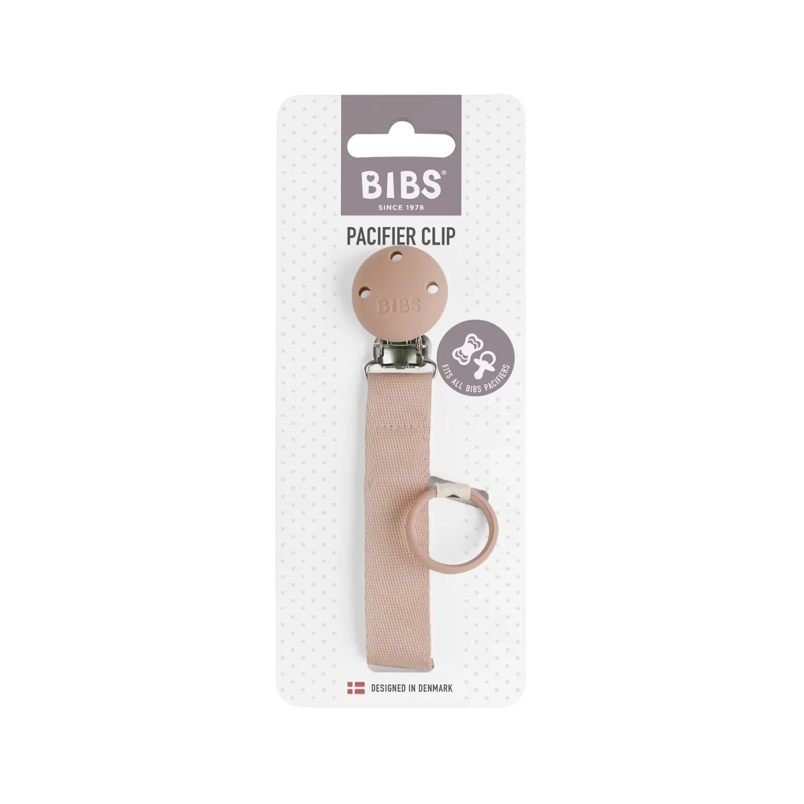 BIBS Soother Clip Ribbon - Blush - Image 3