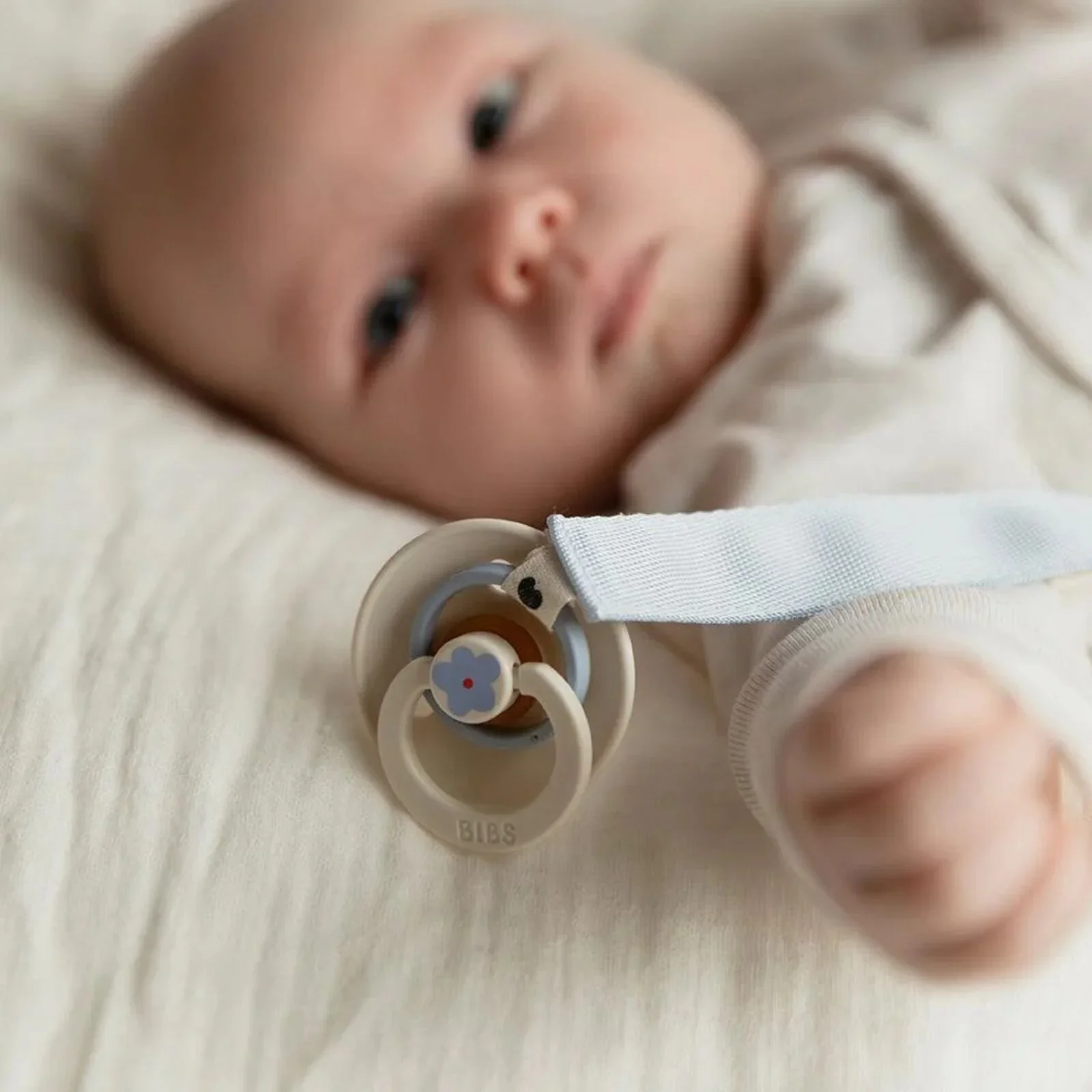 BIBS Soother Clip Ribbon - Dusty Blue - Image 5