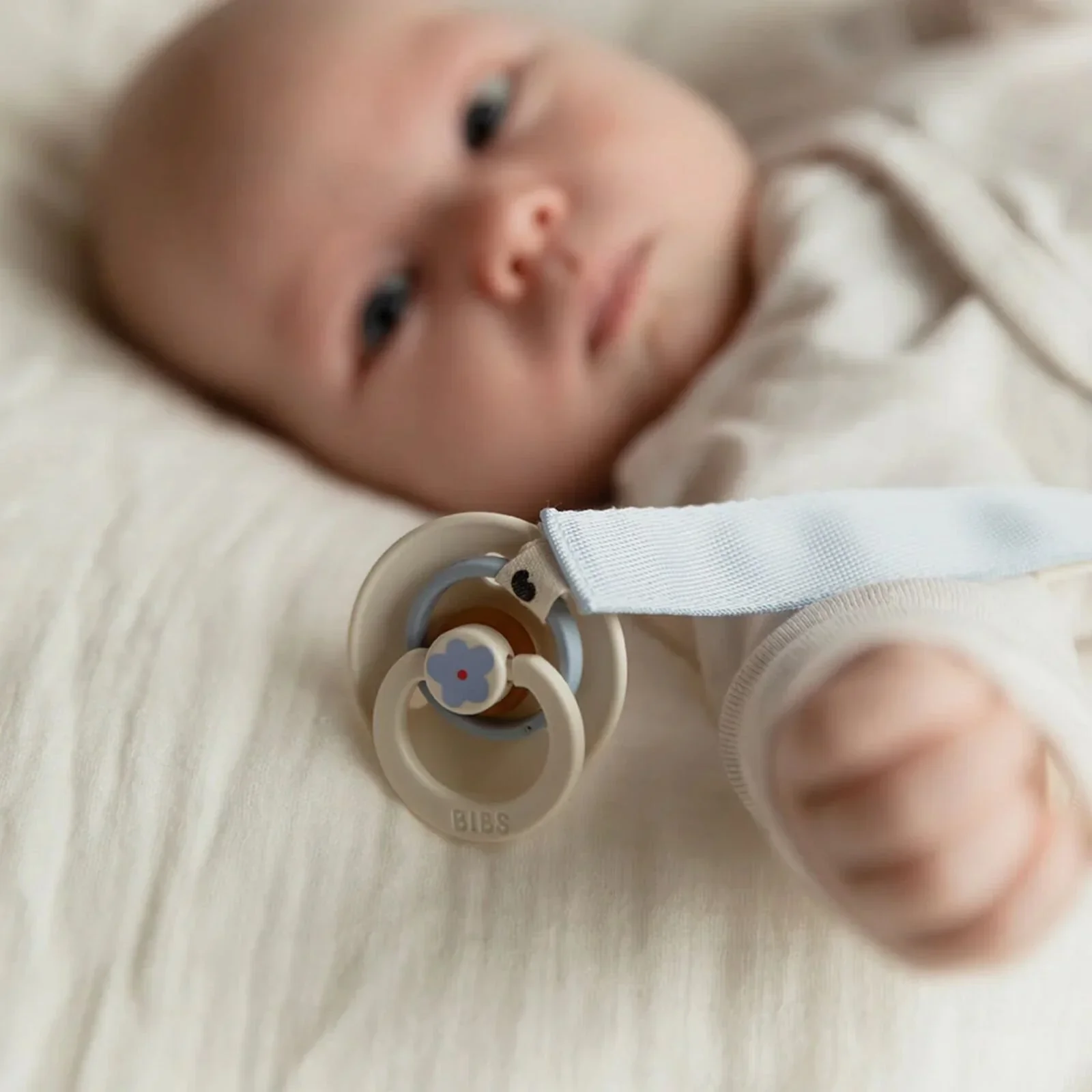 BIBS Soother Clip Ribbon - Sand - Image 6