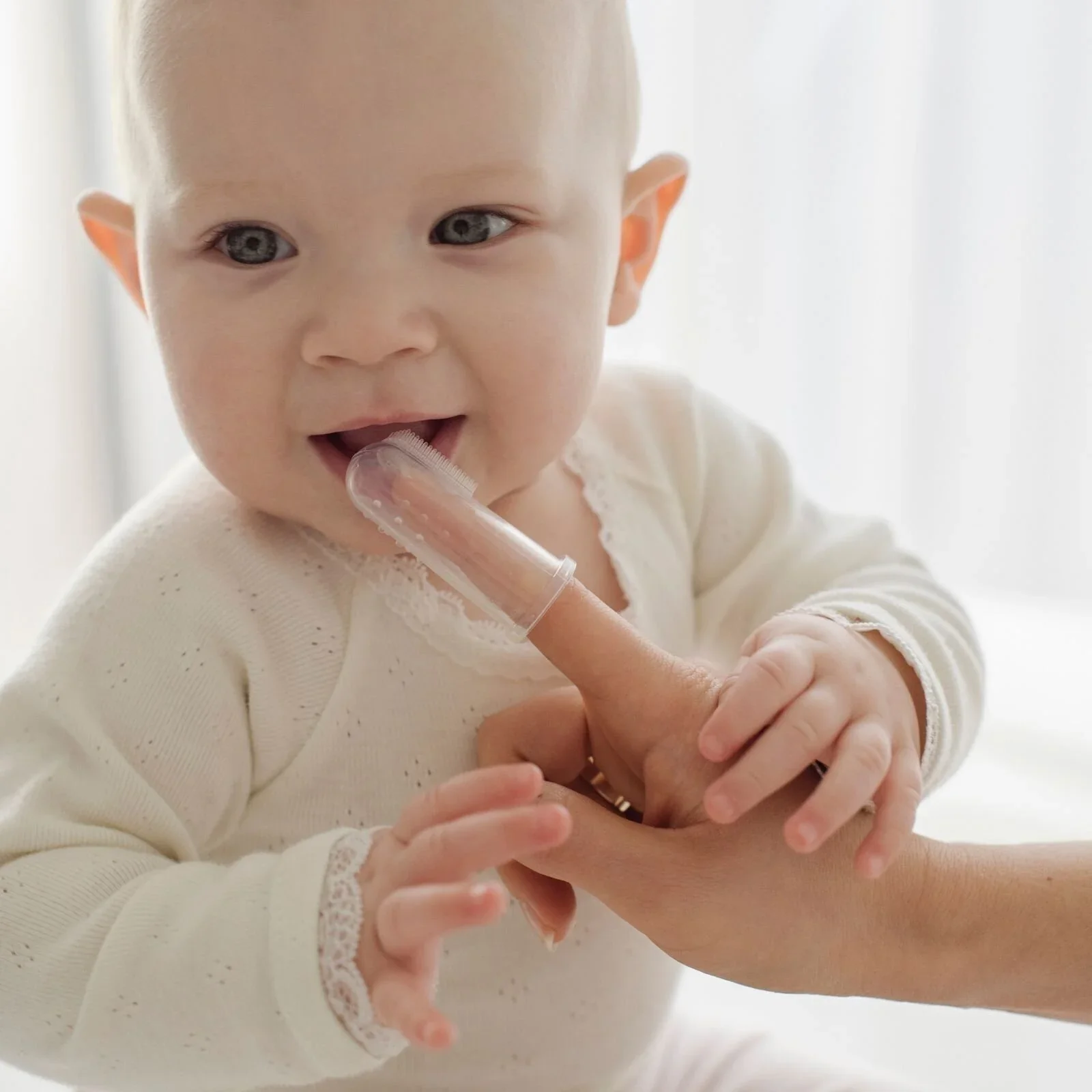 Bickiepegs Finger Toothbrush and Gum Massager from Birth Pack of 2 - Image 3