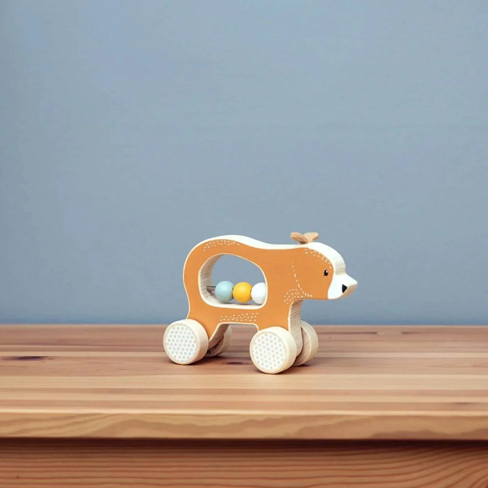 Bigjigs Toys Push Along Bear - Image 5