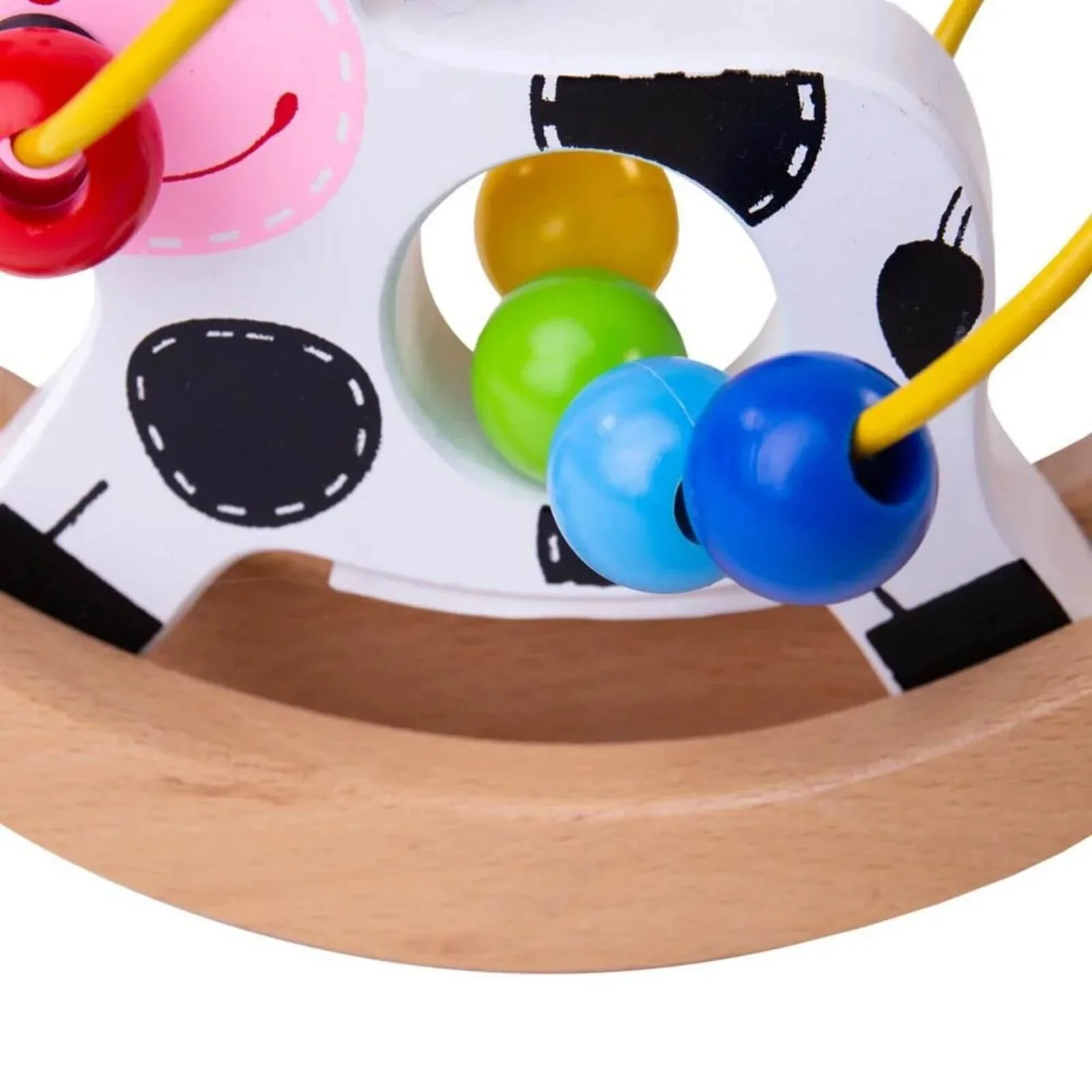 Bigjigs Toys Rocking Bead Frame Cow - Image 3